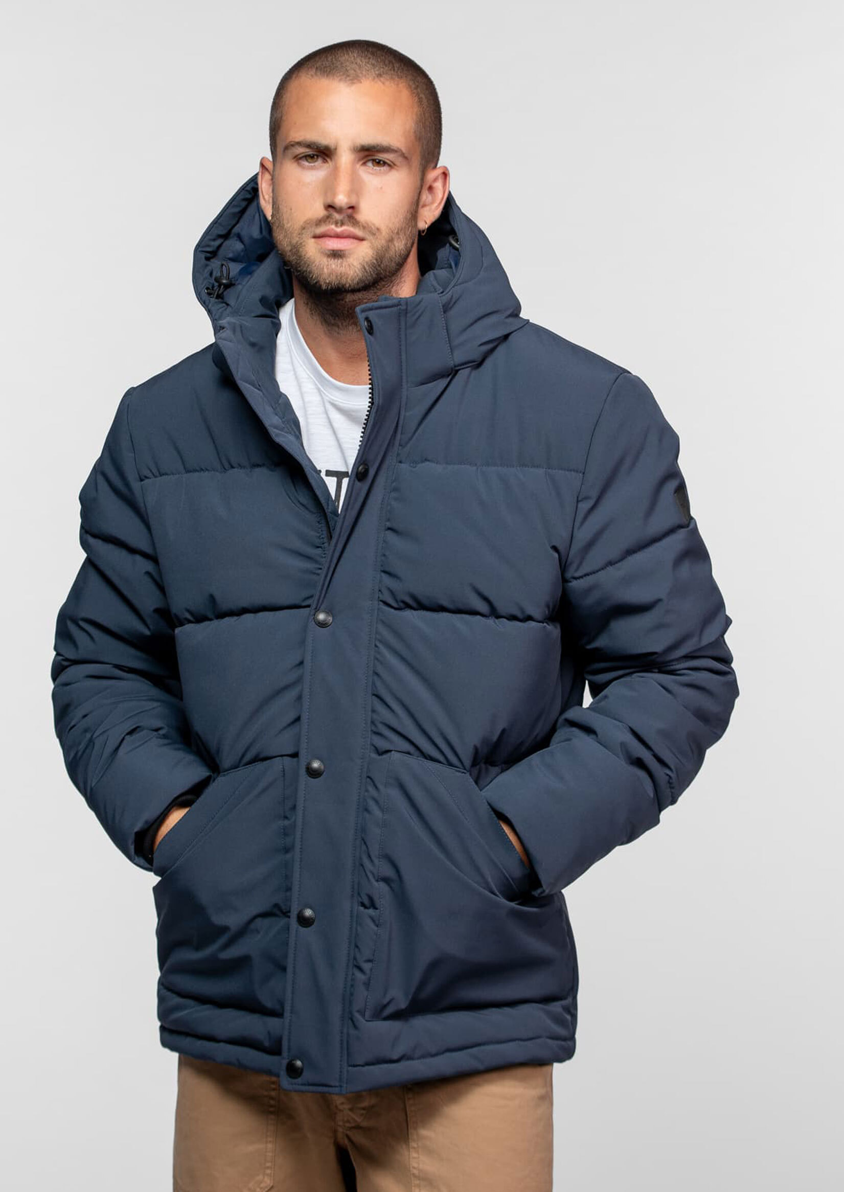 Vêtement en cuir Veste, parka & doudoune textile bleu