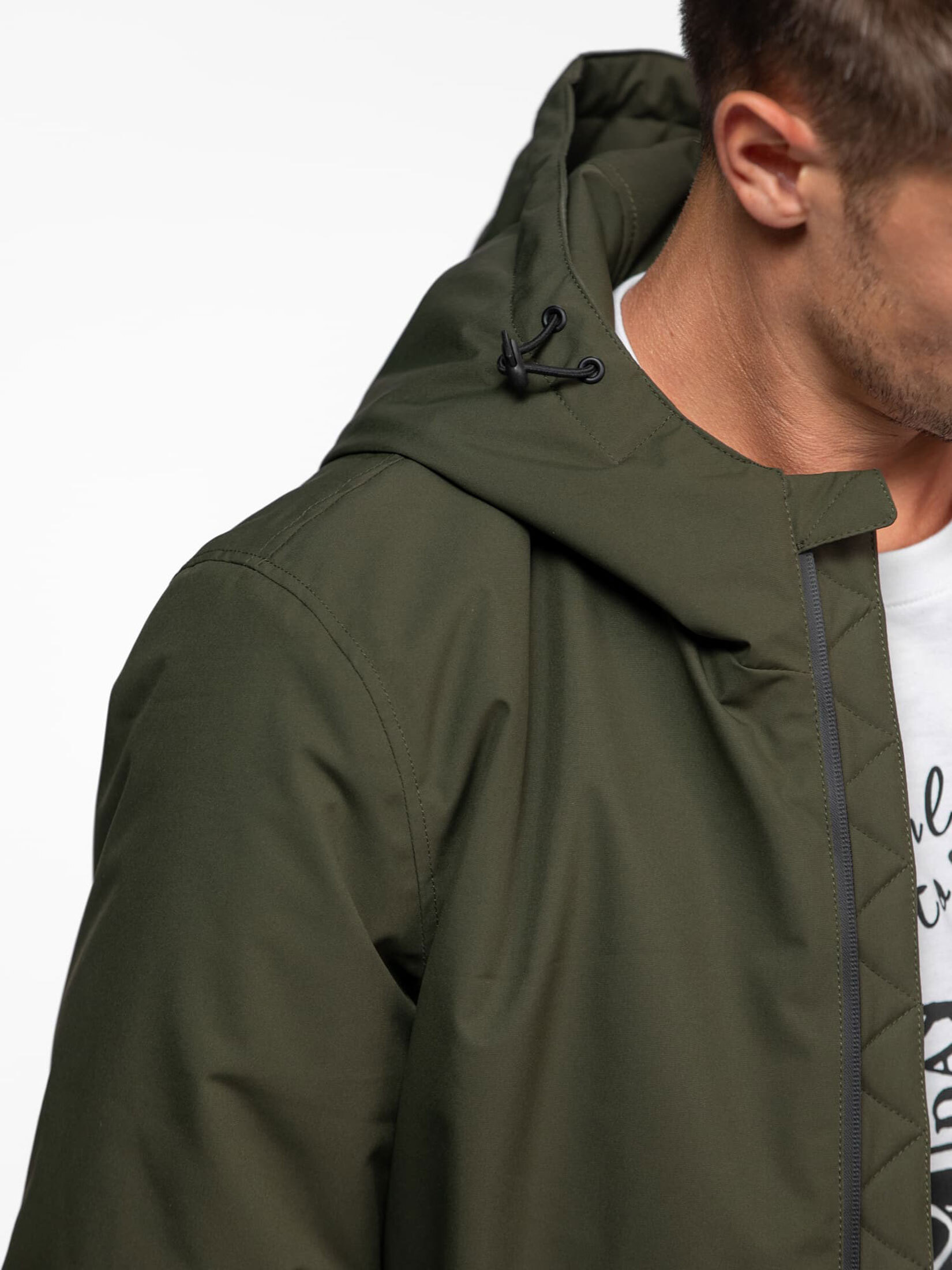 Vêtement en cuir Veste, parka & doudoune textile vert