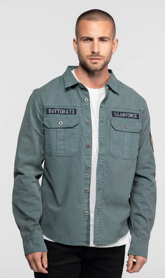 Vêtement en cuir Veste, parka & doudoune textile bleu