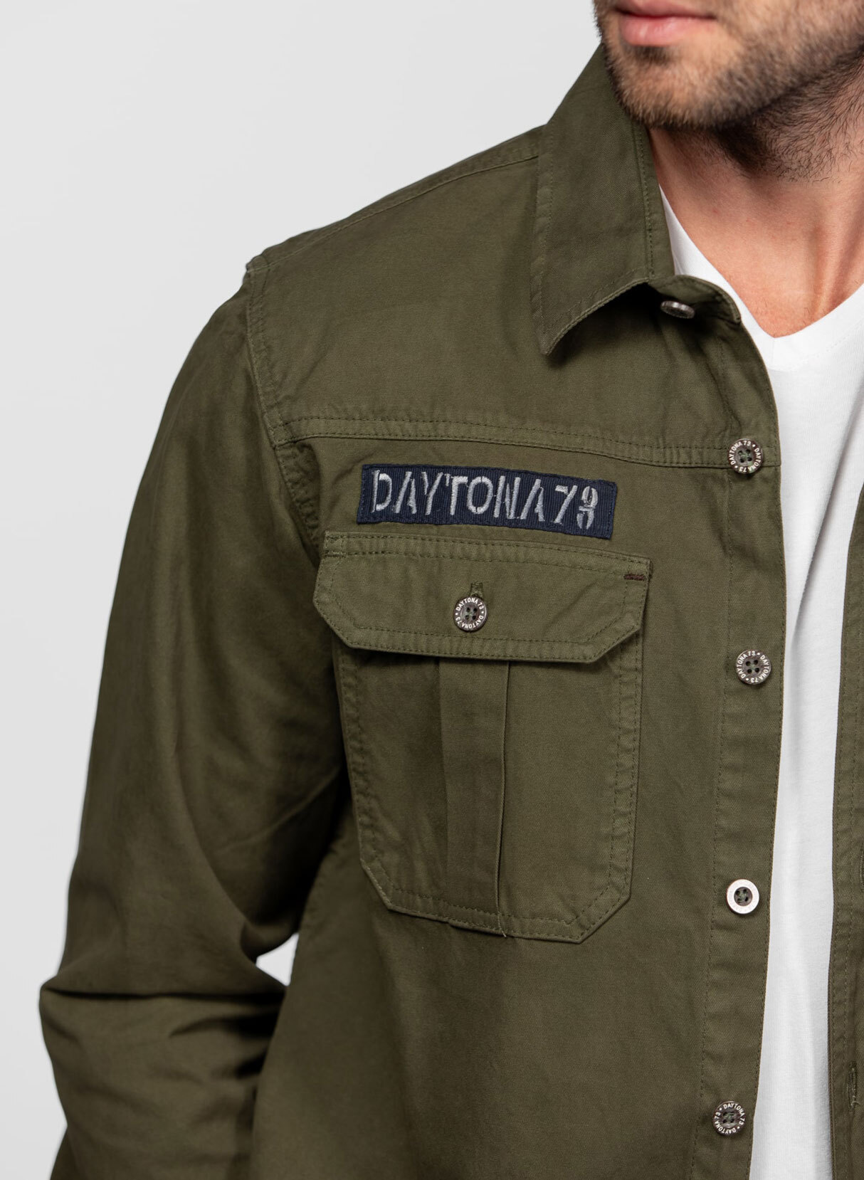 Vêtement en cuir Veste, parka & doudoune textile kaki