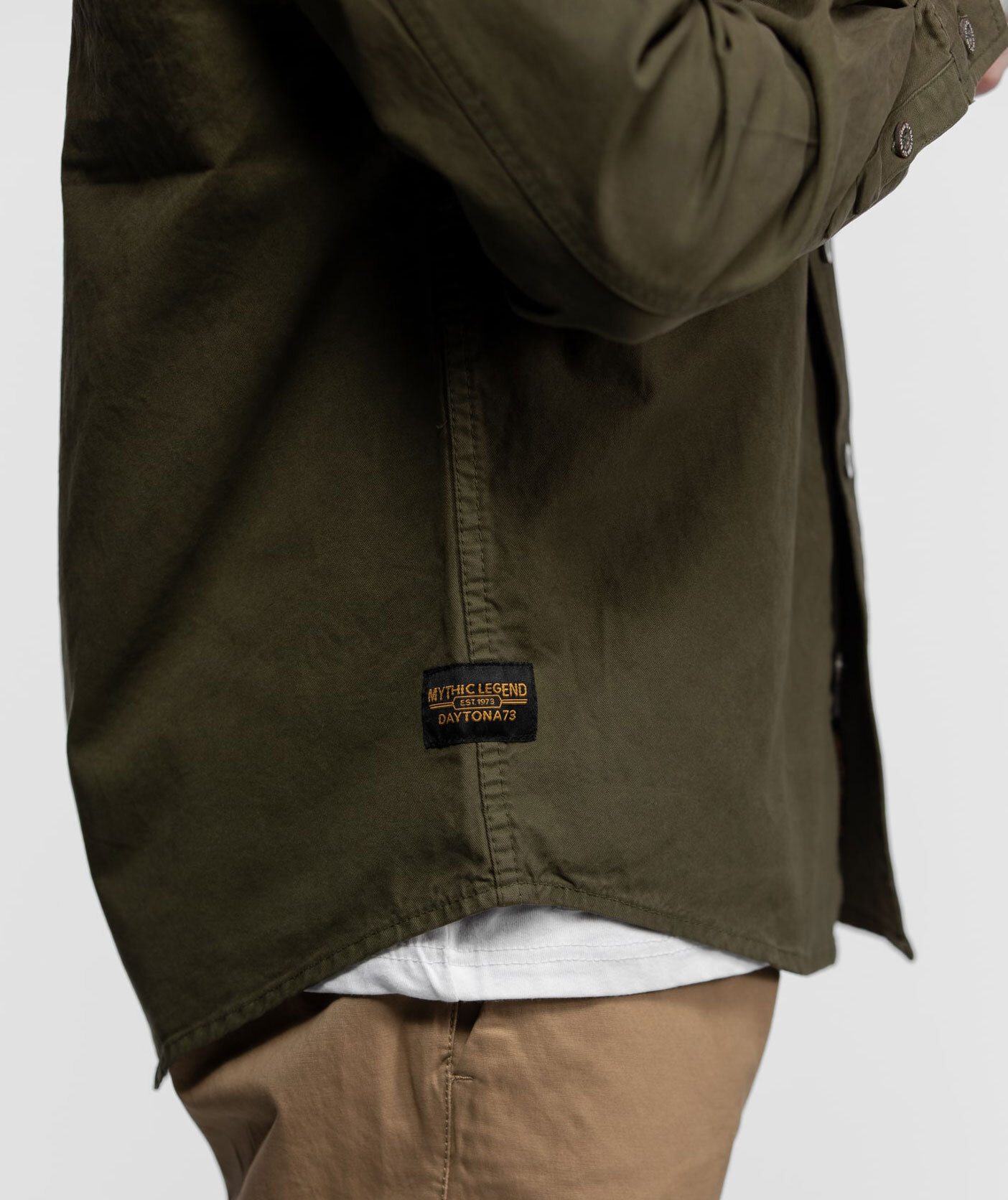 Vêtement en cuir Veste, parka & doudoune textile kaki