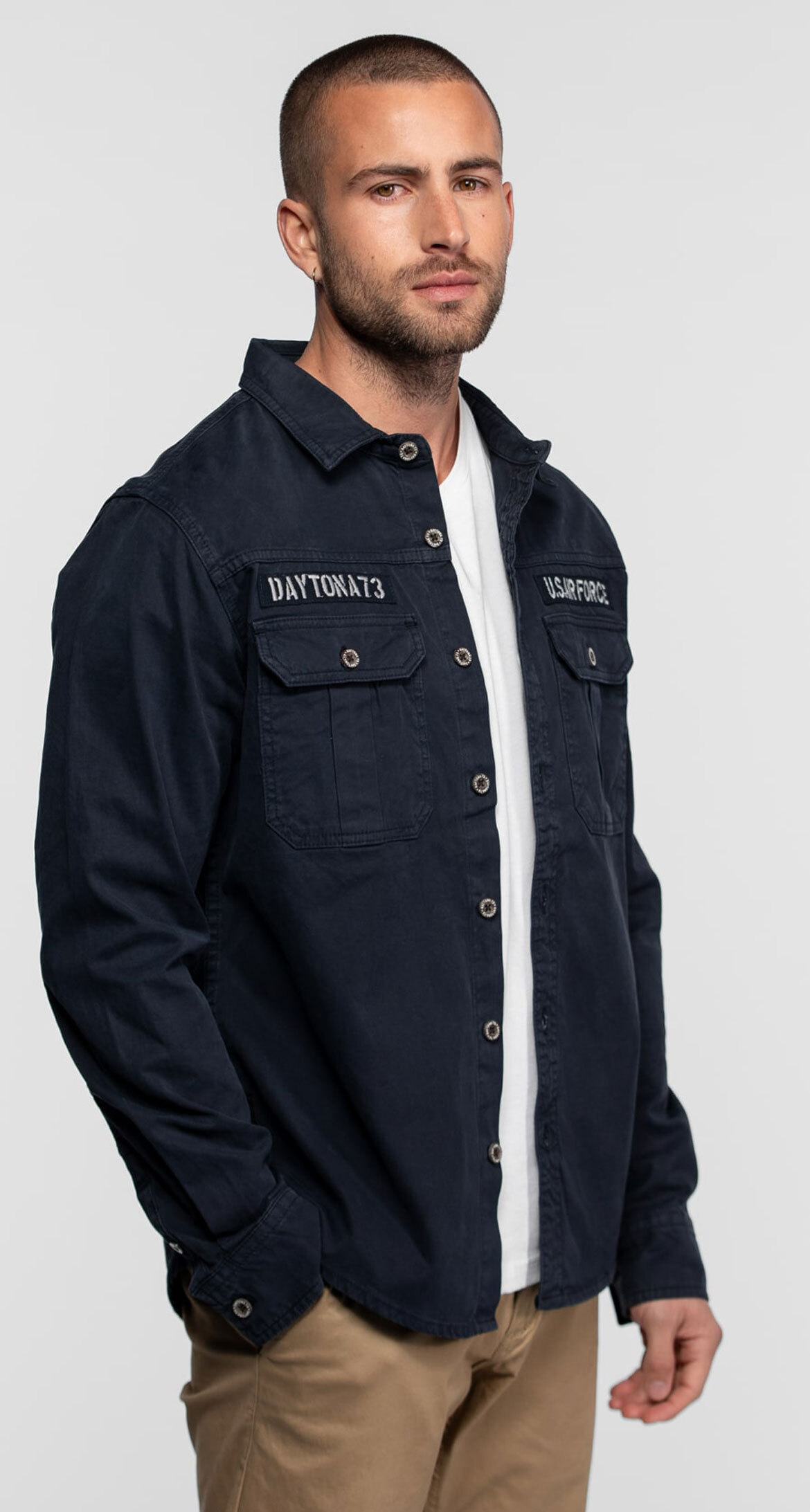 Vêtement en cuir Veste, parka & doudoune textile bleu