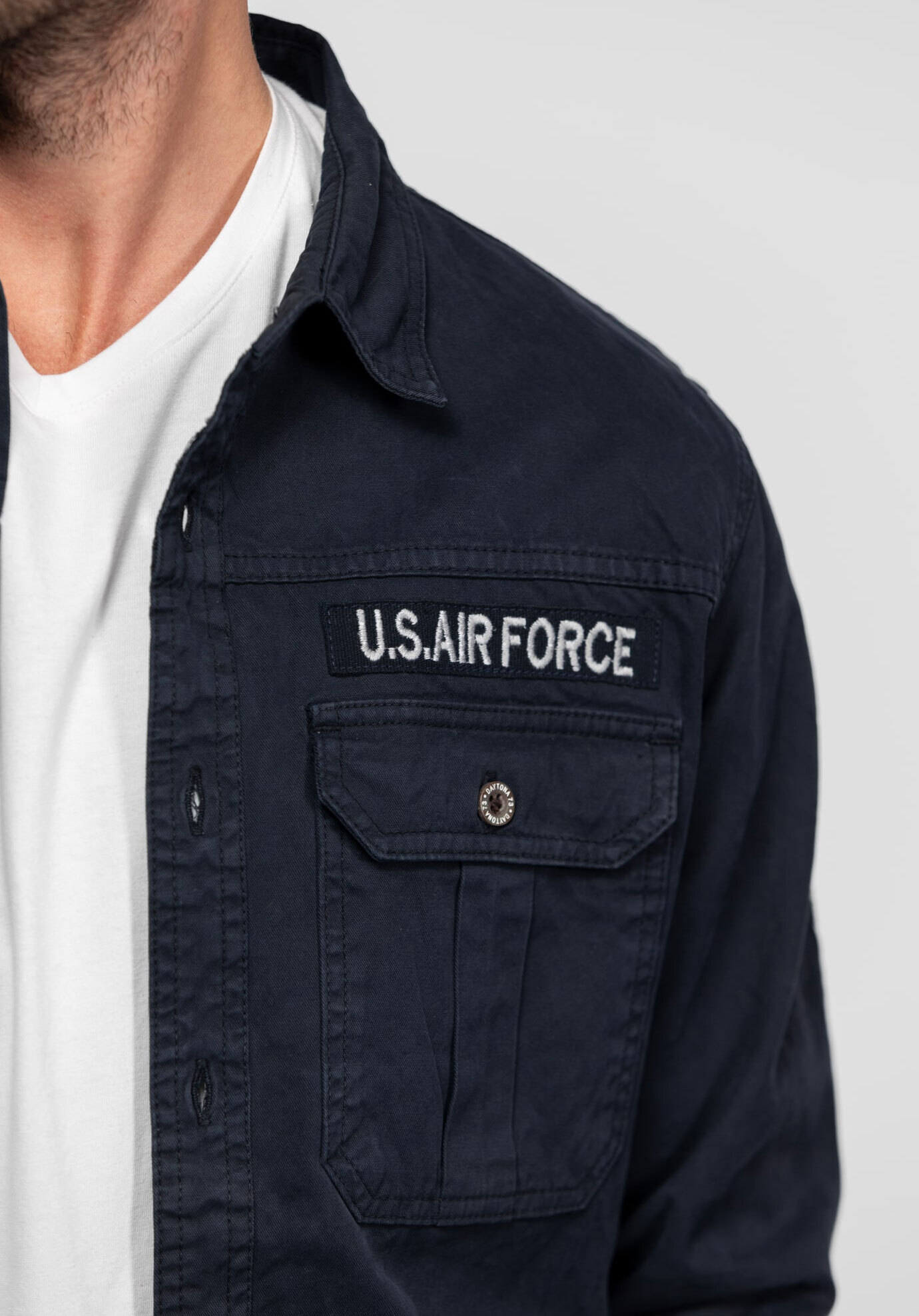 Vêtement en cuir Veste, parka & doudoune textile bleu