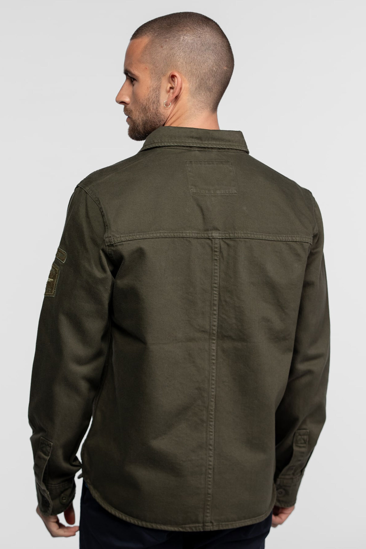 Vêtement en cuir Veste, parka & doudoune textile kaki