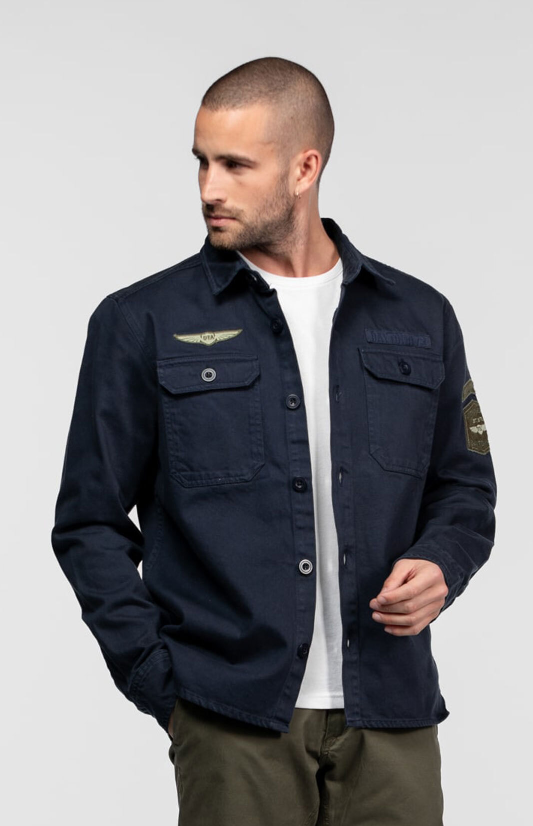Vêtement en cuir Veste, parka & doudoune textile bleu
