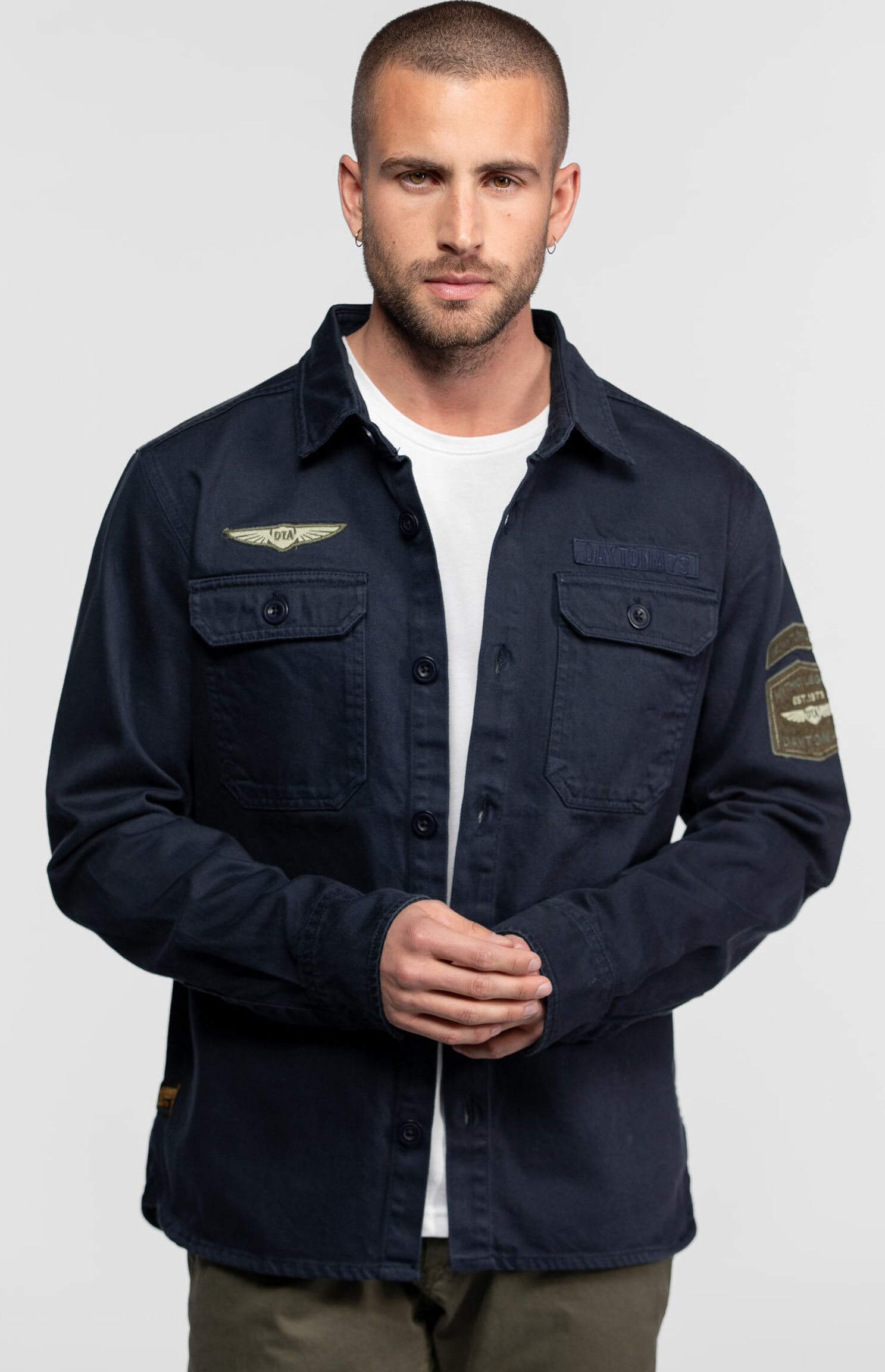 Vêtement en cuir Veste, parka & doudoune textile bleu