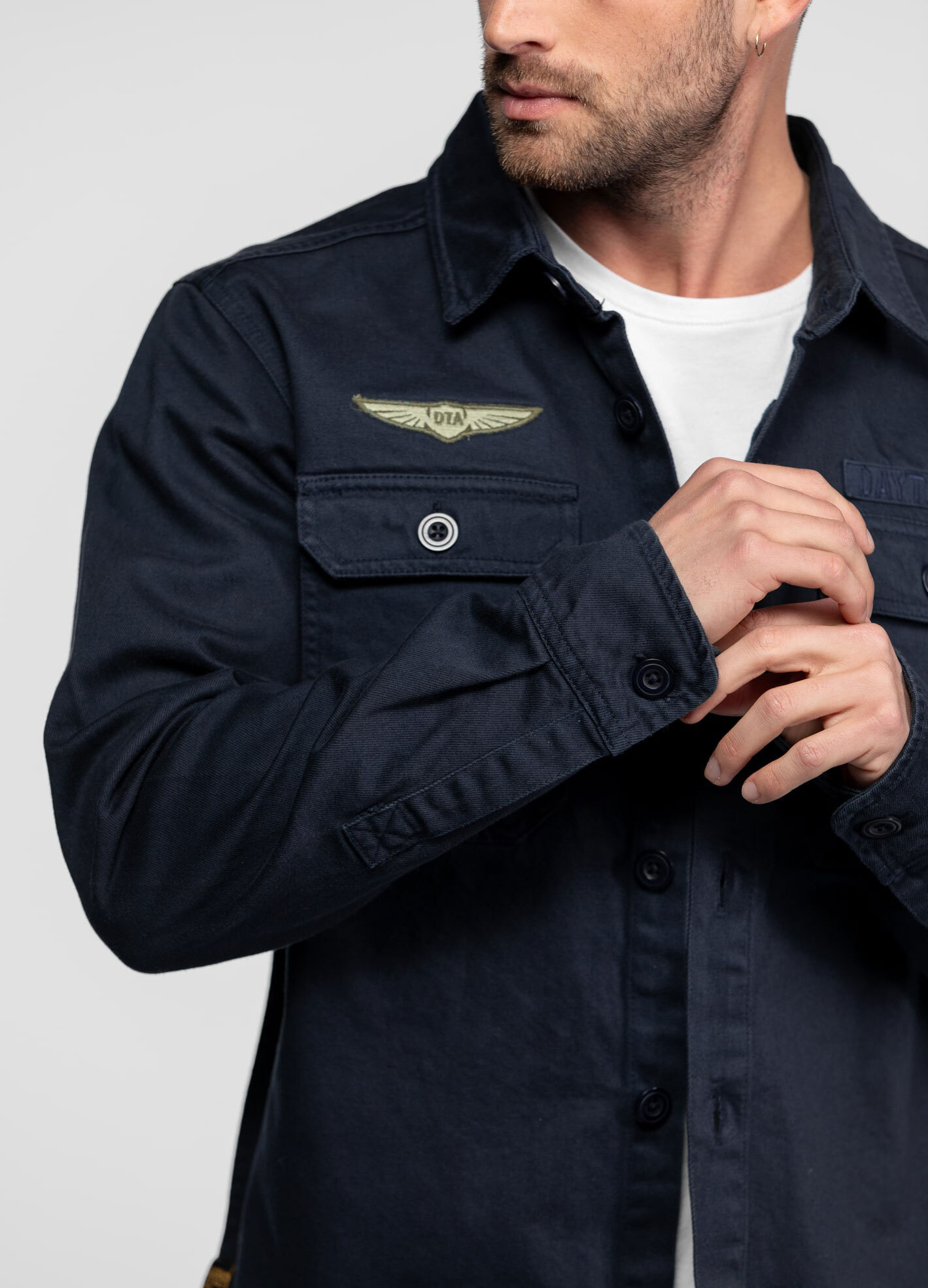 Vêtement en cuir Veste, parka & doudoune textile bleu