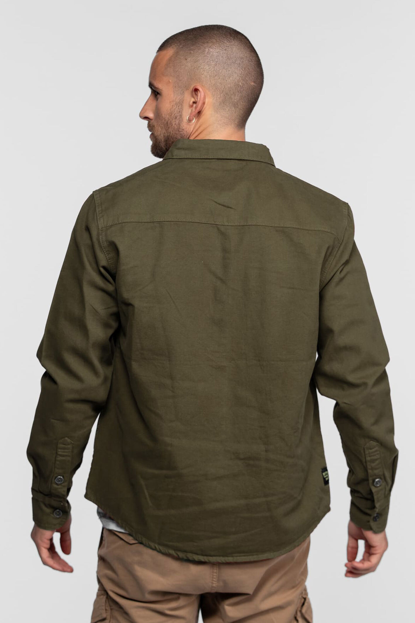 Vêtement en cuir Veste, parka & doudoune textile kaki