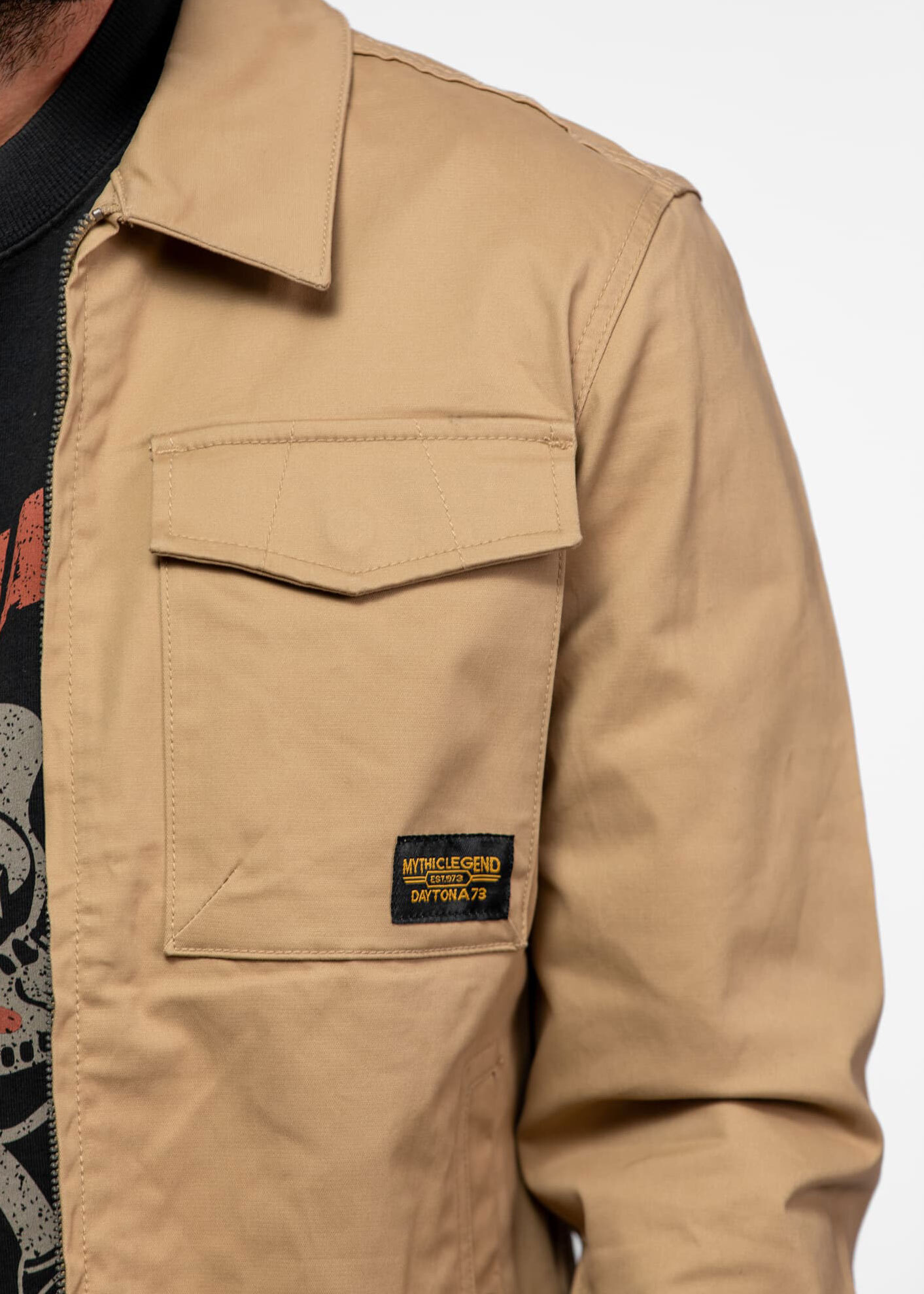 Vêtement en cuir Blousons textile beige