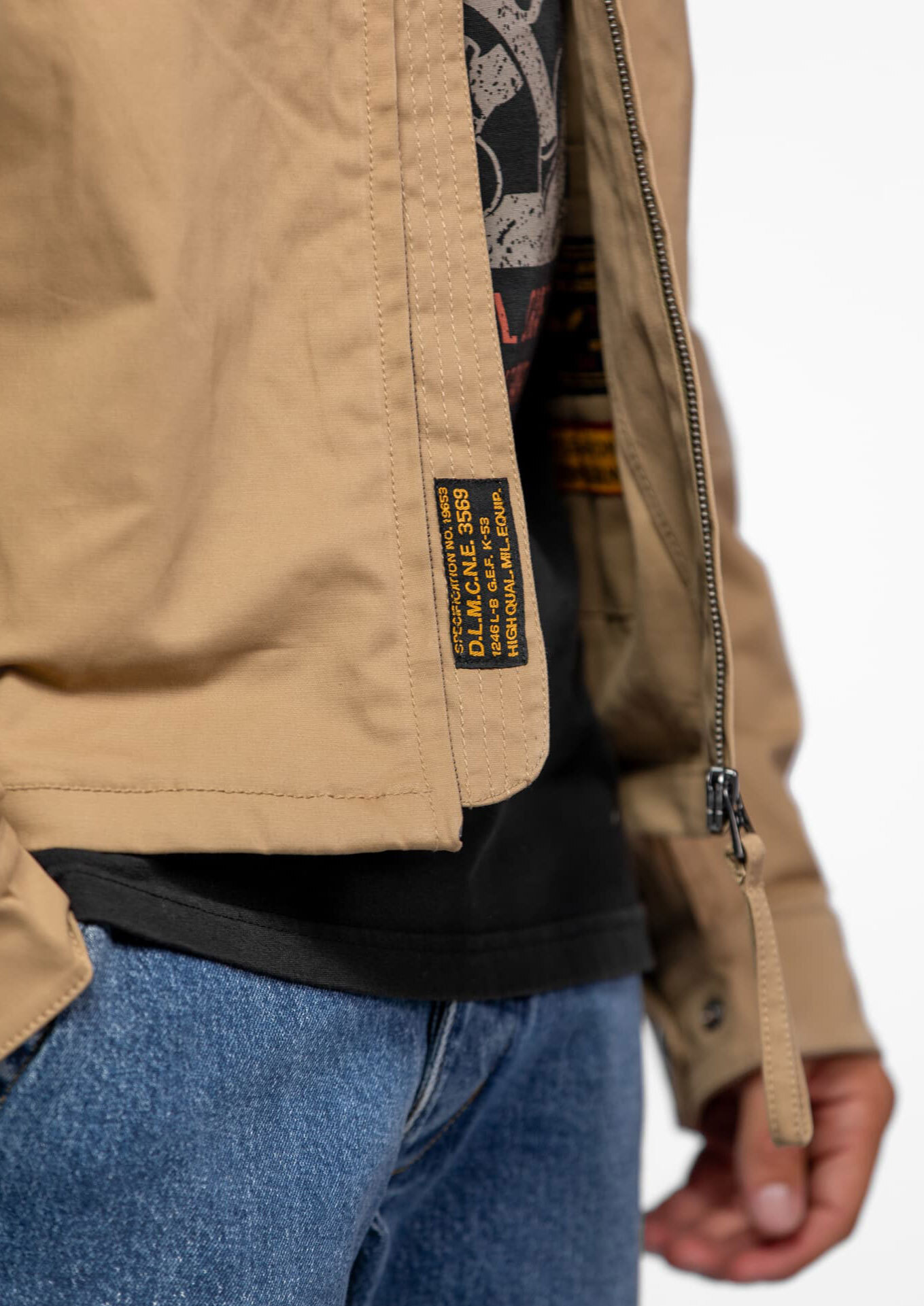 Vêtement en cuir Blousons textile beige