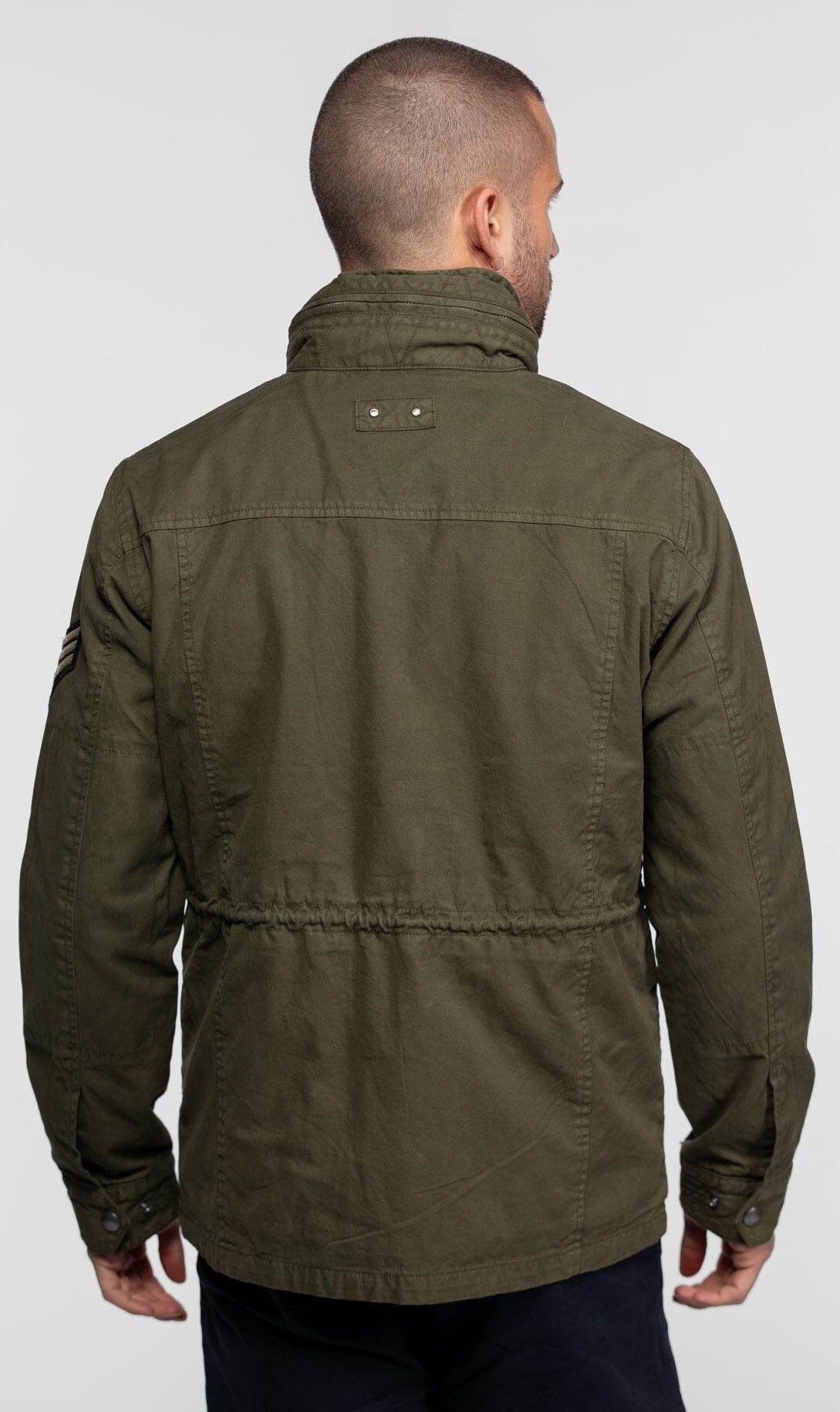 Vêtement en cuir Veste, parka & doudoune textile kaki