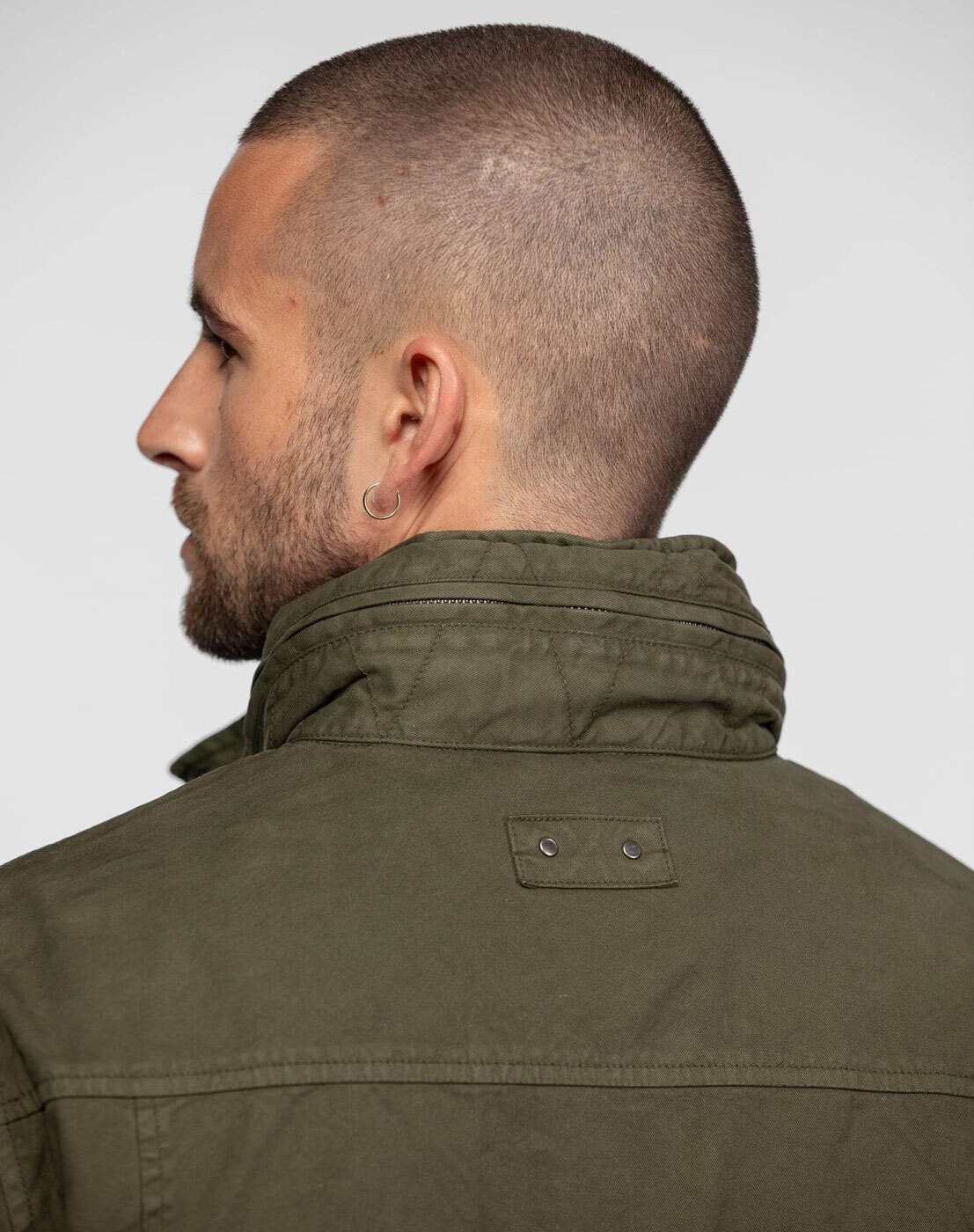 Vêtement en cuir Veste, parka & doudoune textile kaki