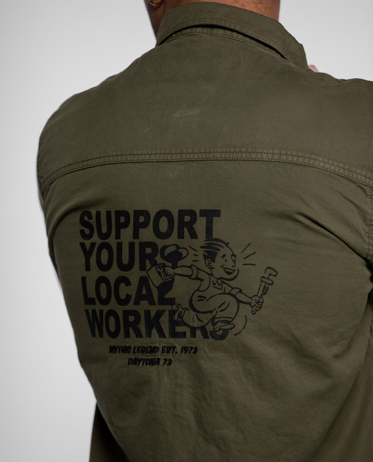 Vêtement en cuir Veste, parka & doudoune textile kaki