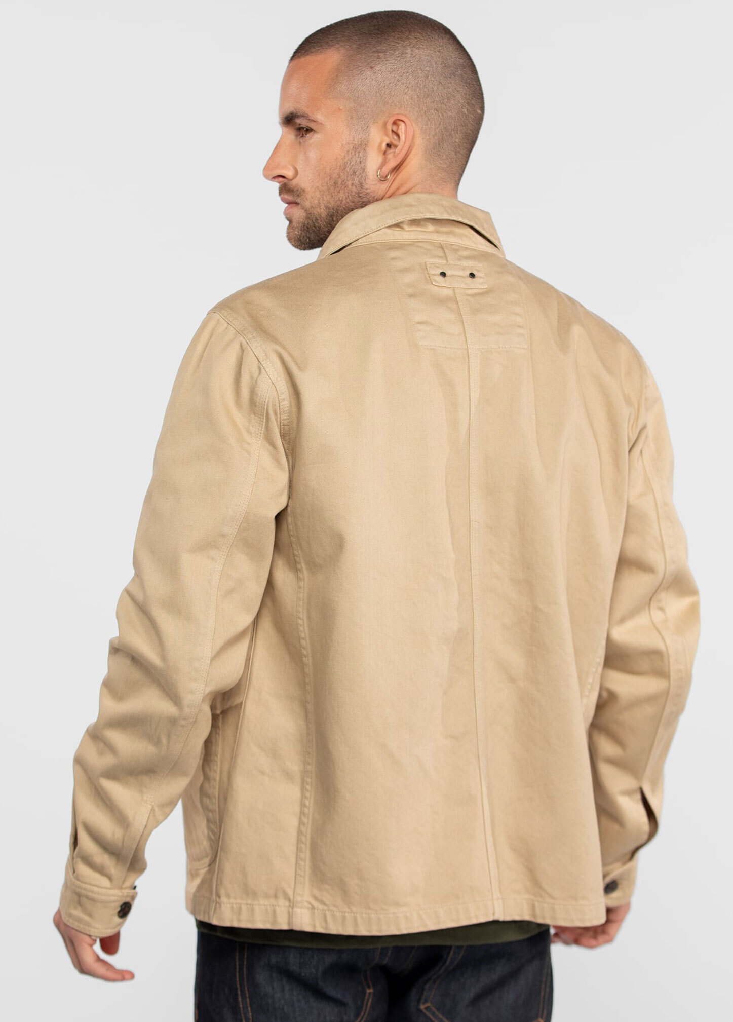 Vêtement en cuir Veste, parka & doudoune textile beige