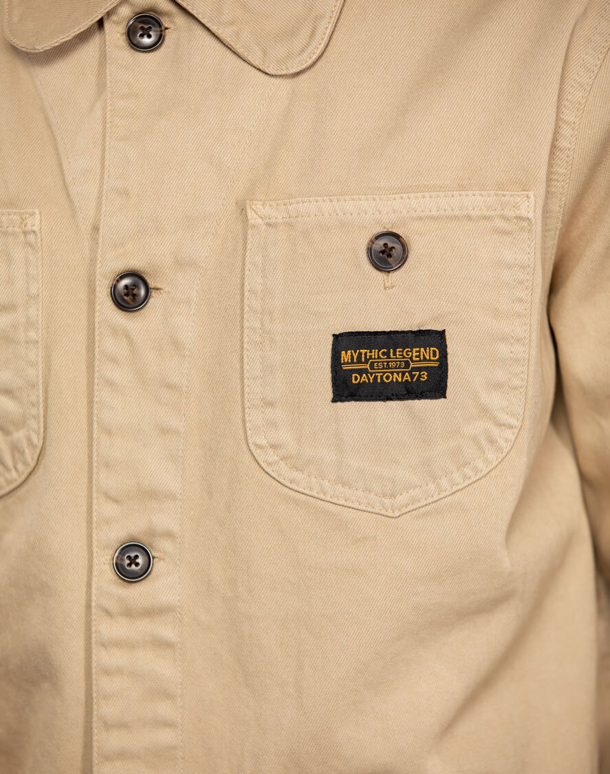 Vêtement en cuir Veste, parka & doudoune textile beige