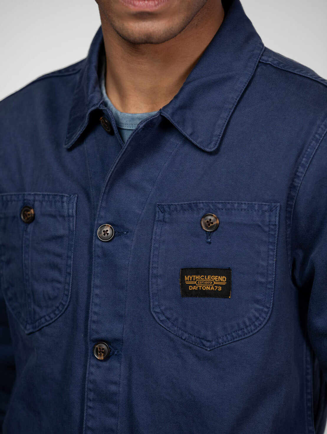 Vêtement en cuir Veste, parka & doudoune textile bleu