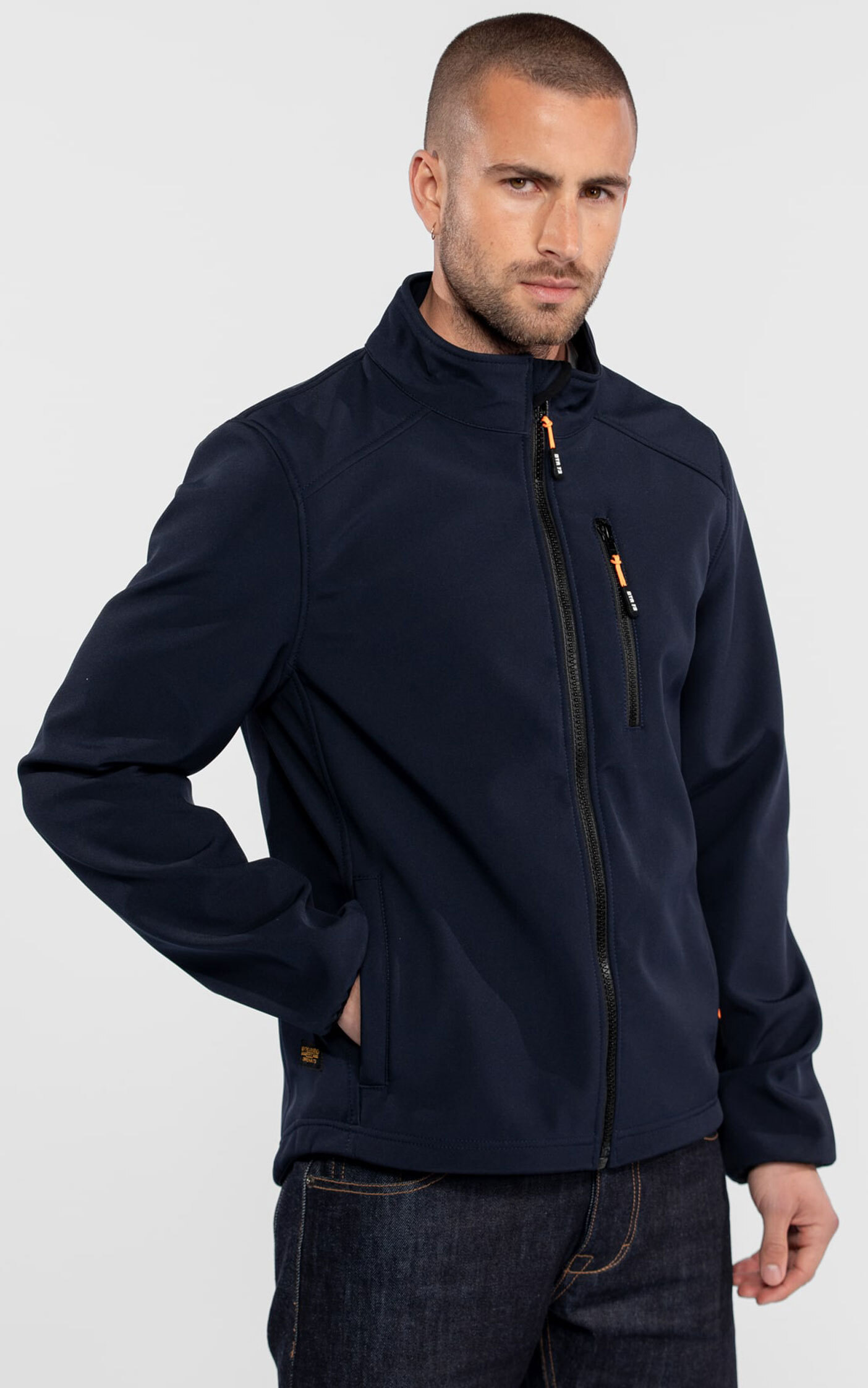 Vêtement en cuir Blousons textile bleu