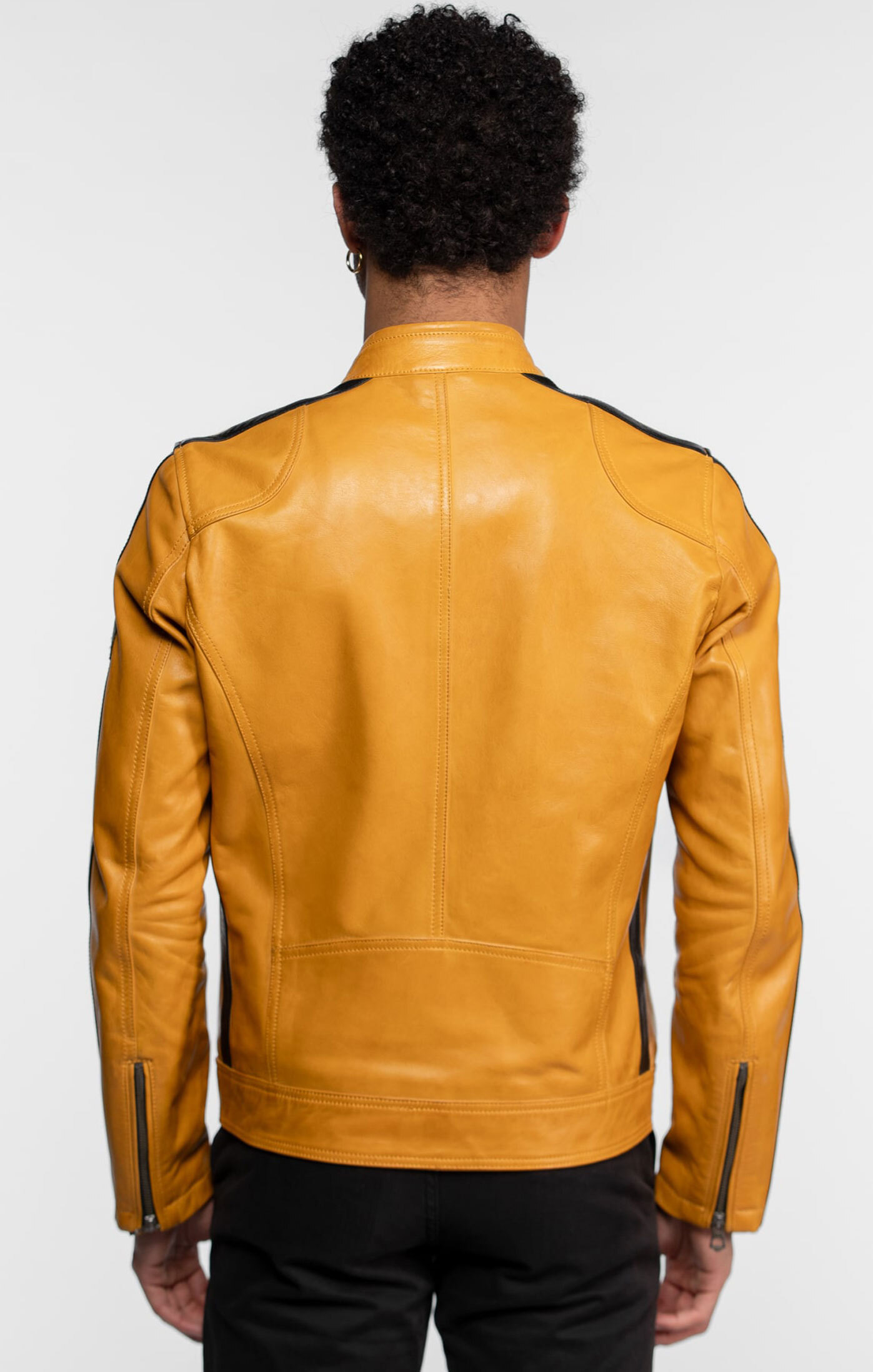 Vêtement en cuir Blousons cuir cognac