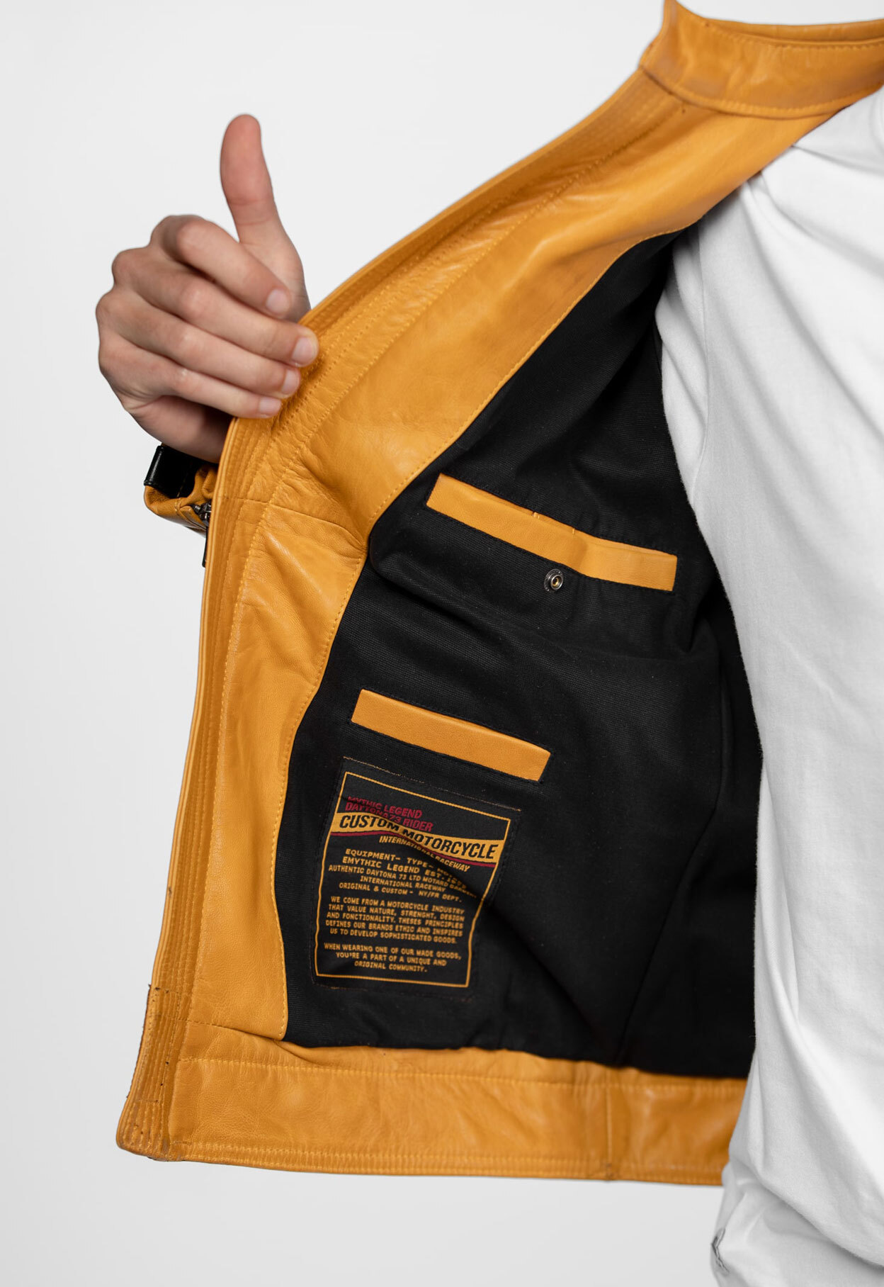 Vêtement en cuir Blousons cuir cognac