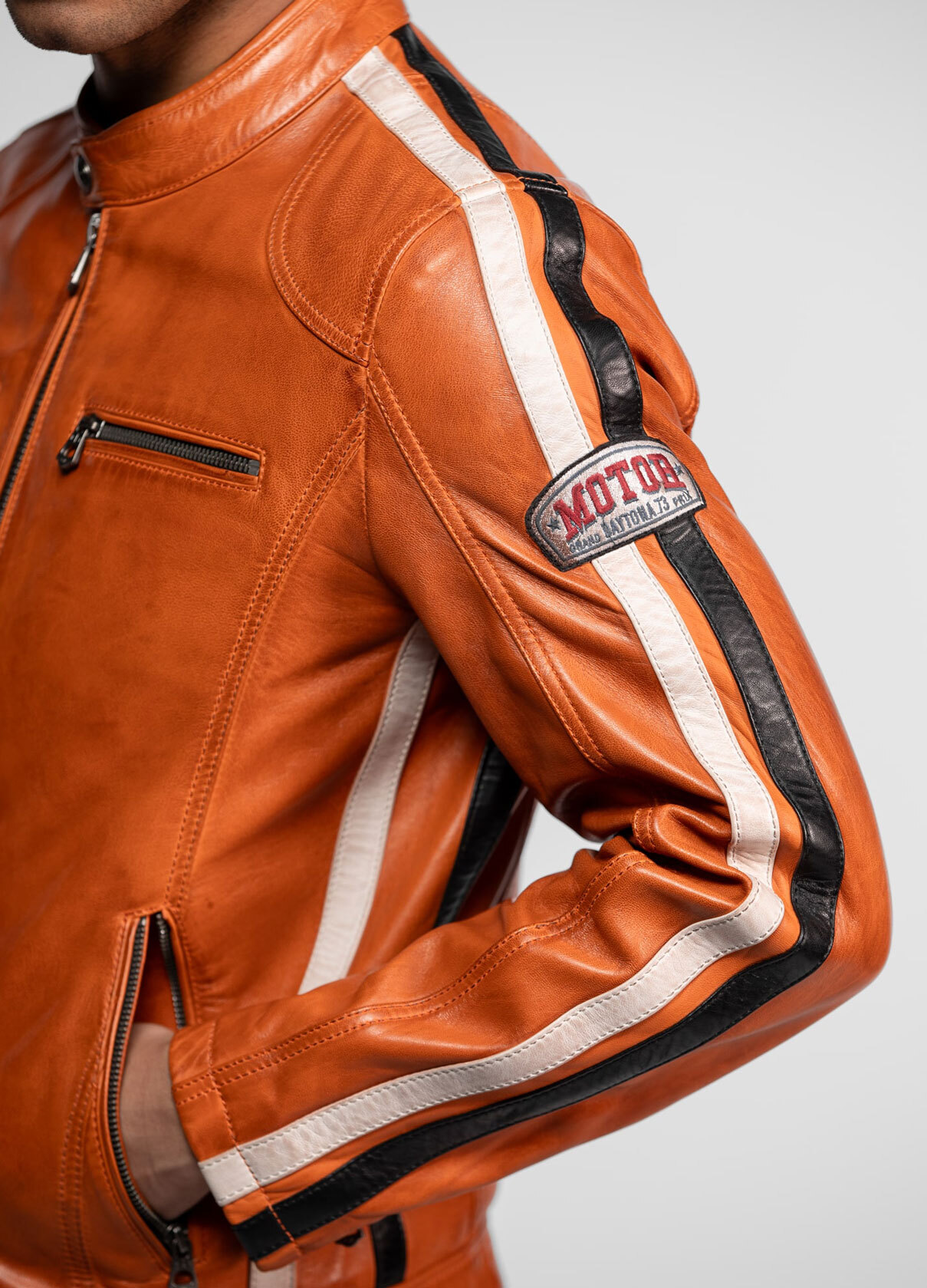 Vêtement en cuir Blousons cuir camel