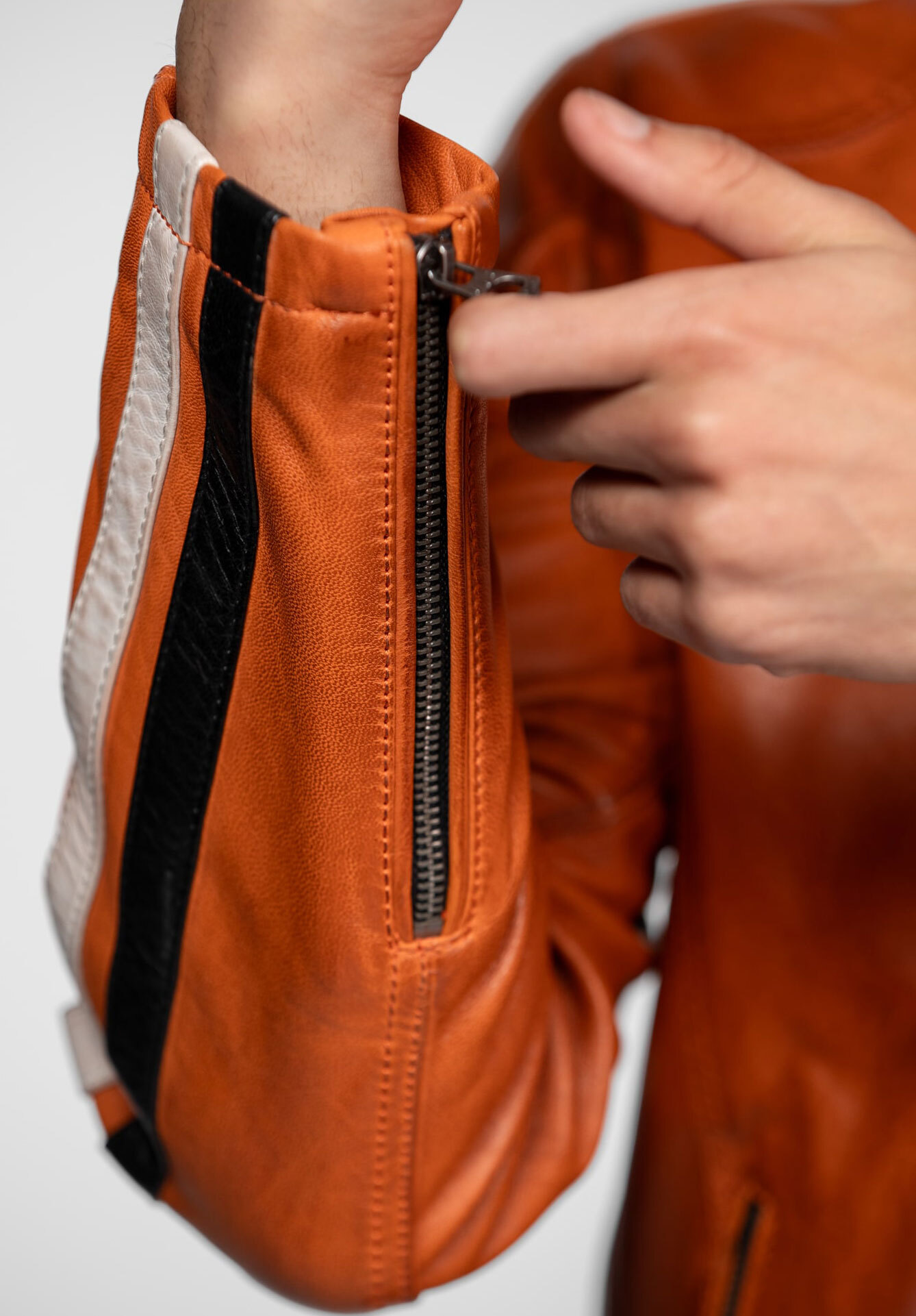 Vêtement en cuir Blousons cuir camel