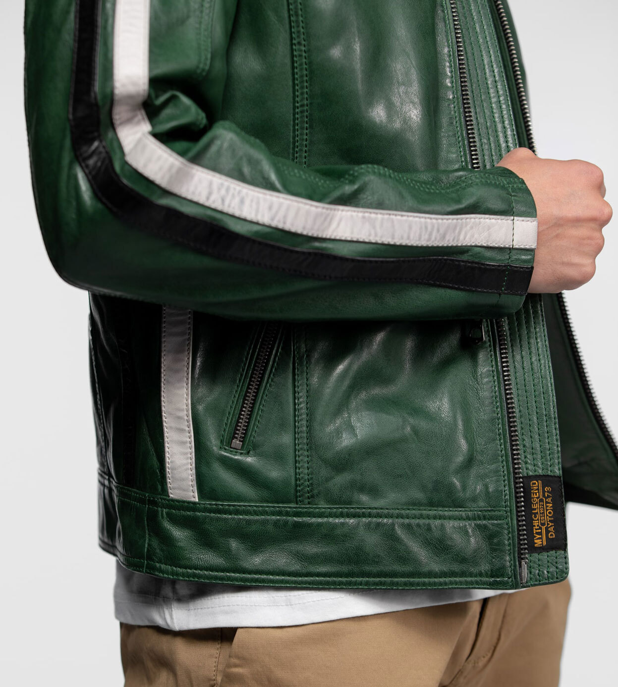 Vêtement en cuir Blousons cuir vert