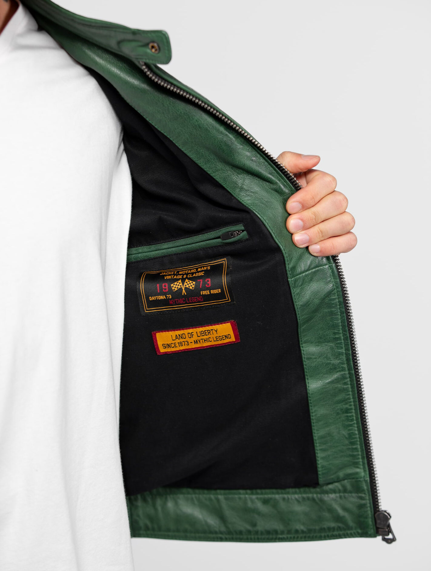 Vêtement en cuir Blousons cuir vert