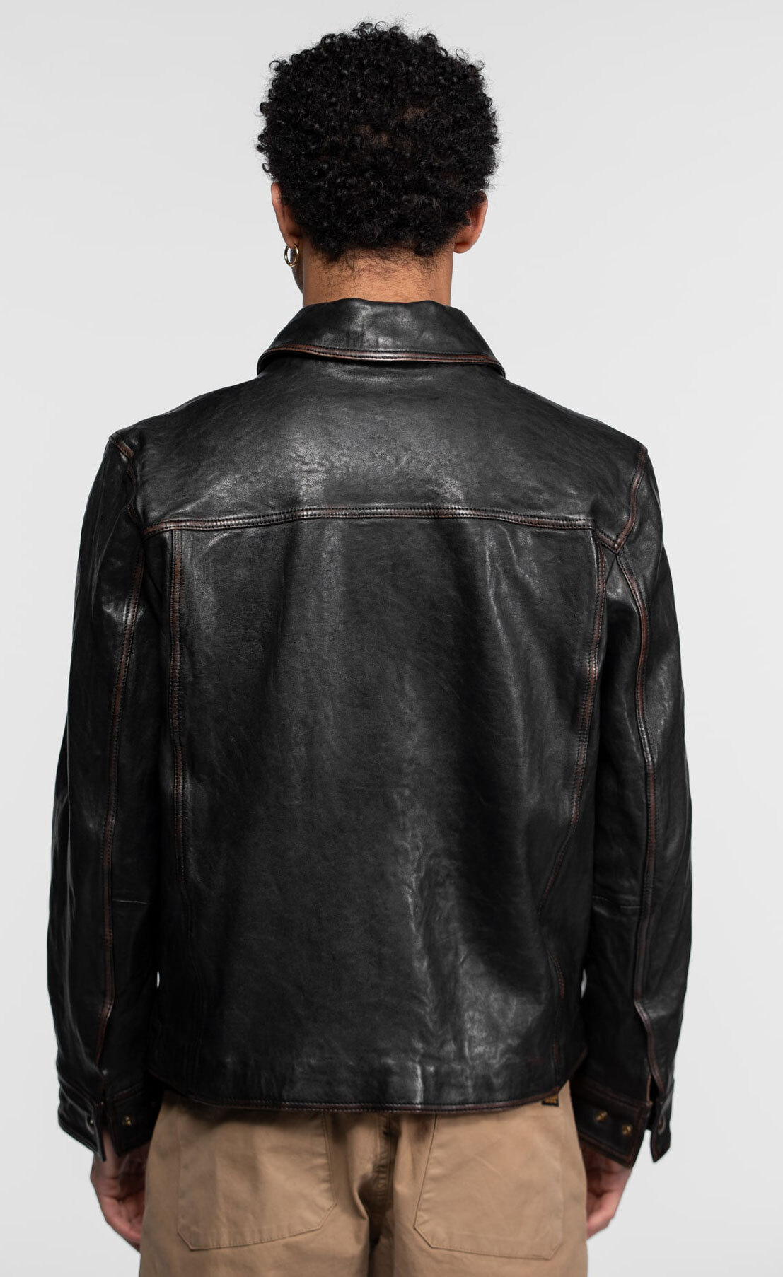 Vêtement en cuir Vestes & Trois Quart cuir noir