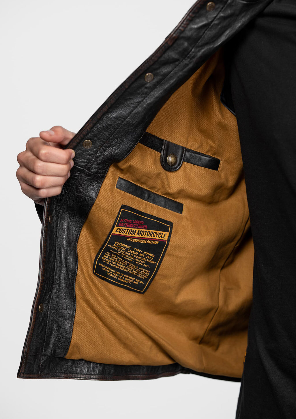 Vêtement en cuir Vestes & Trois Quart cuir noir