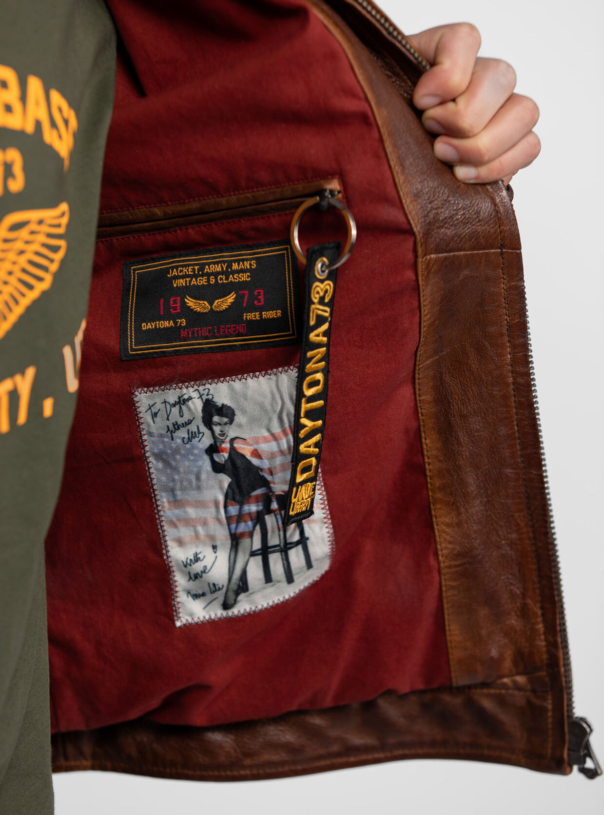 Vêtement en cuir Blousons cuir cognac