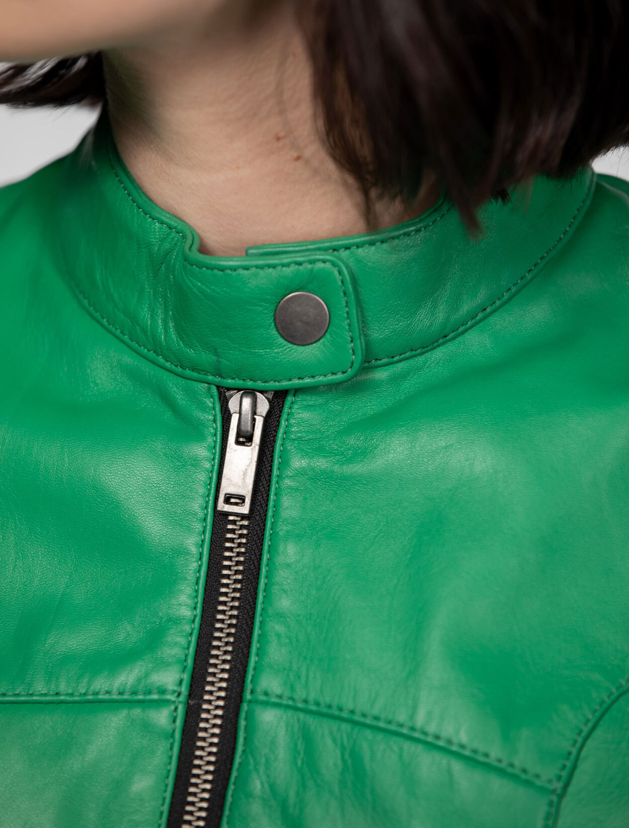 Vêtement en cuir Blousons cuir vert