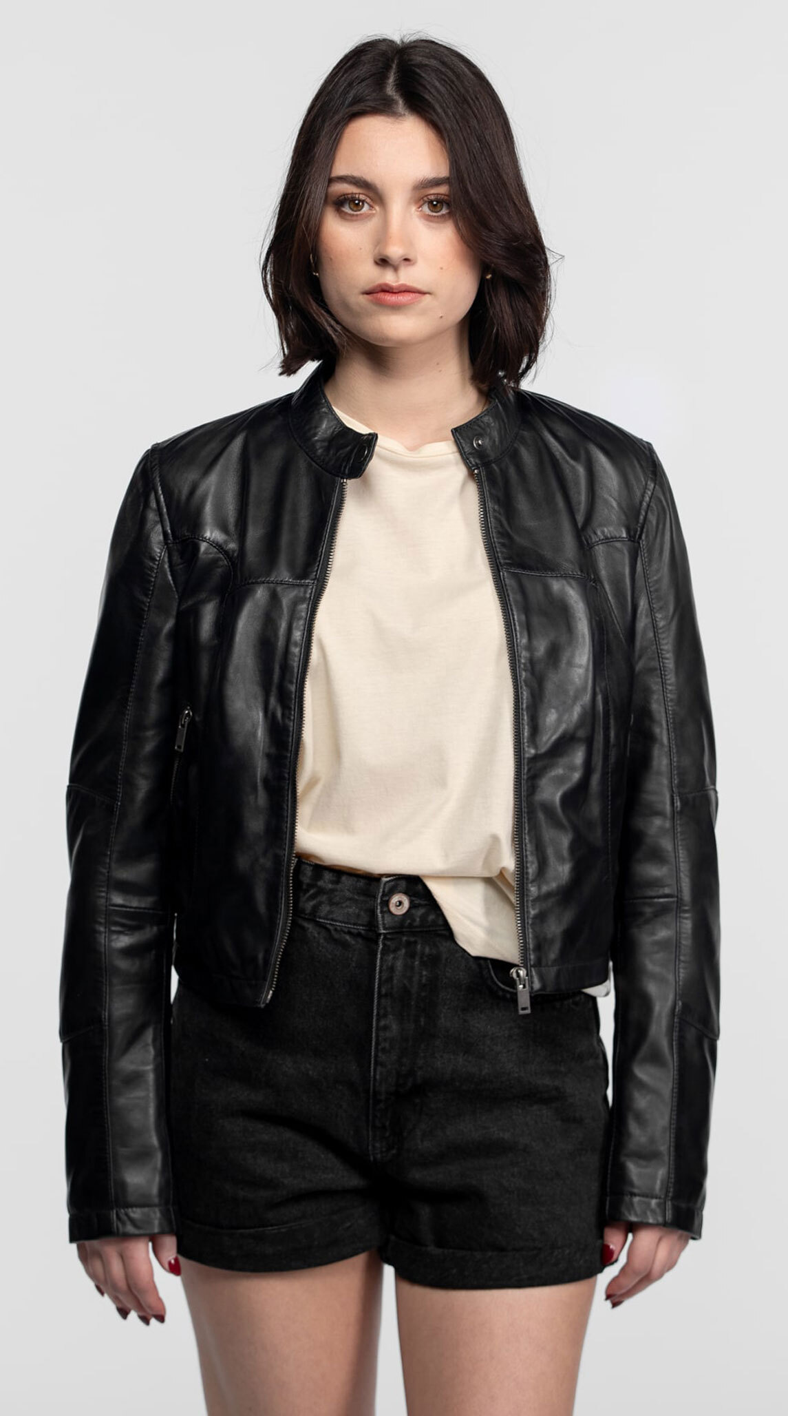 Vêtement en cuir Blousons cuir noir