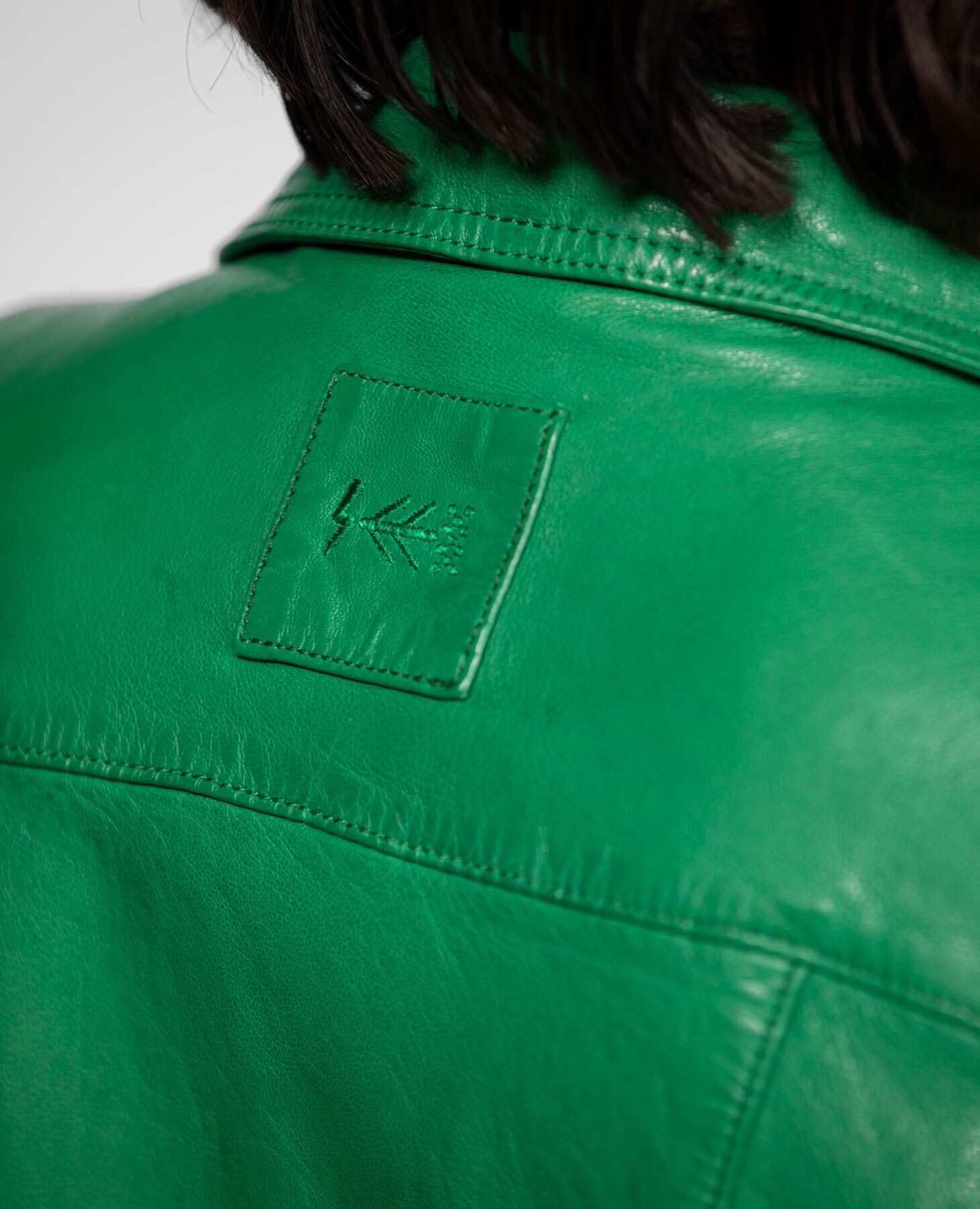 Vêtement en cuir Blousons cuir vert