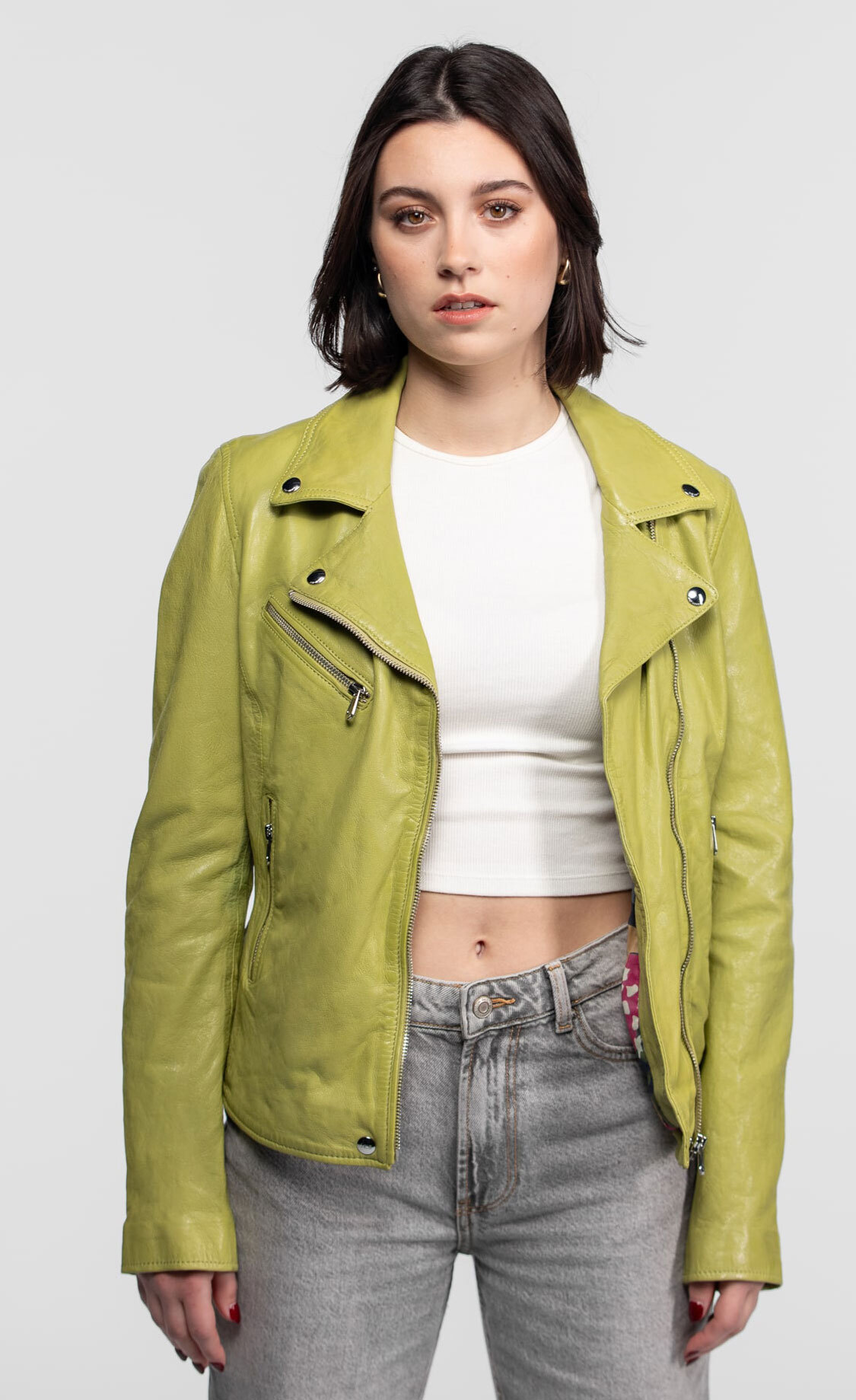 Vêtement en cuir Blousons cuir cognac