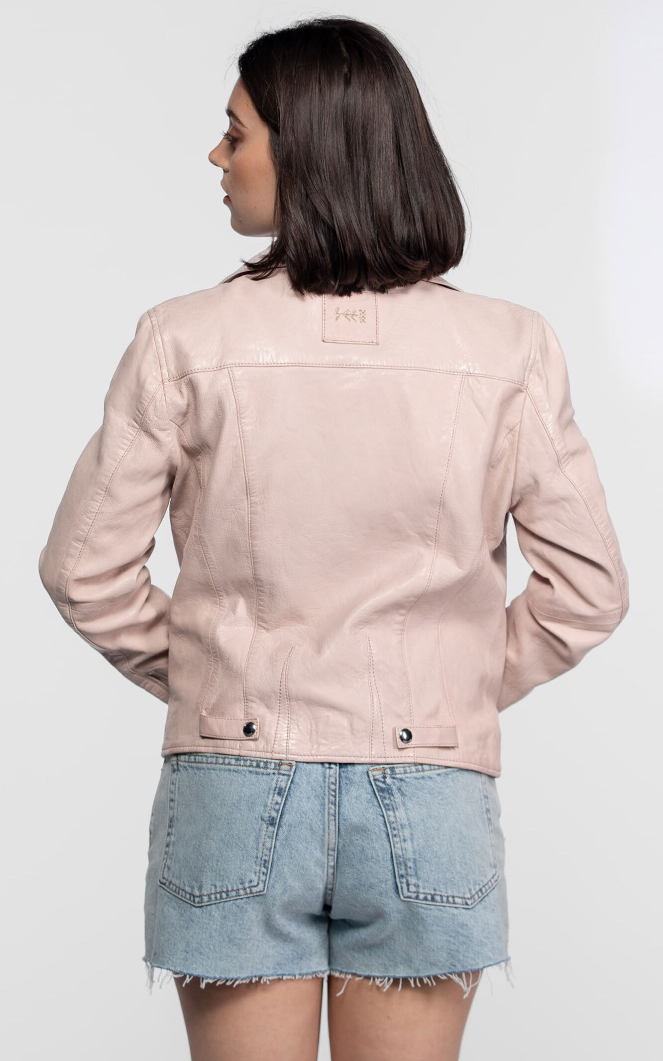 Vêtement en cuir Blousons cuir rose