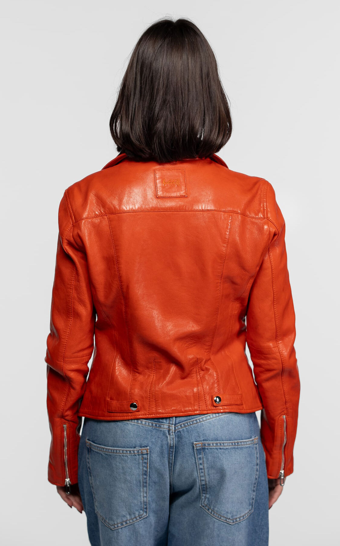 Vêtement en cuir Blousons cuir rouge