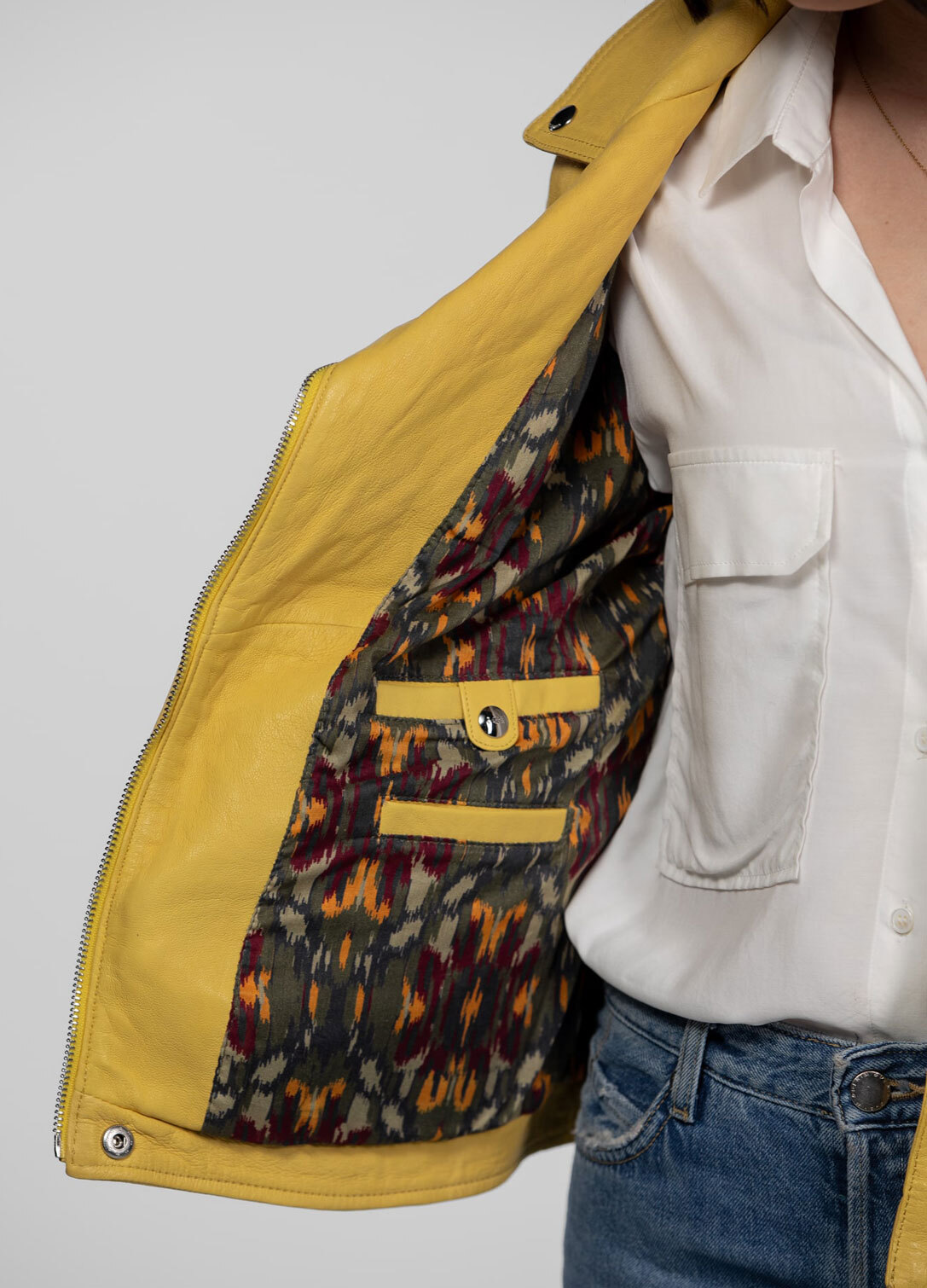 Vêtement en cuir Blousons cuir cognac