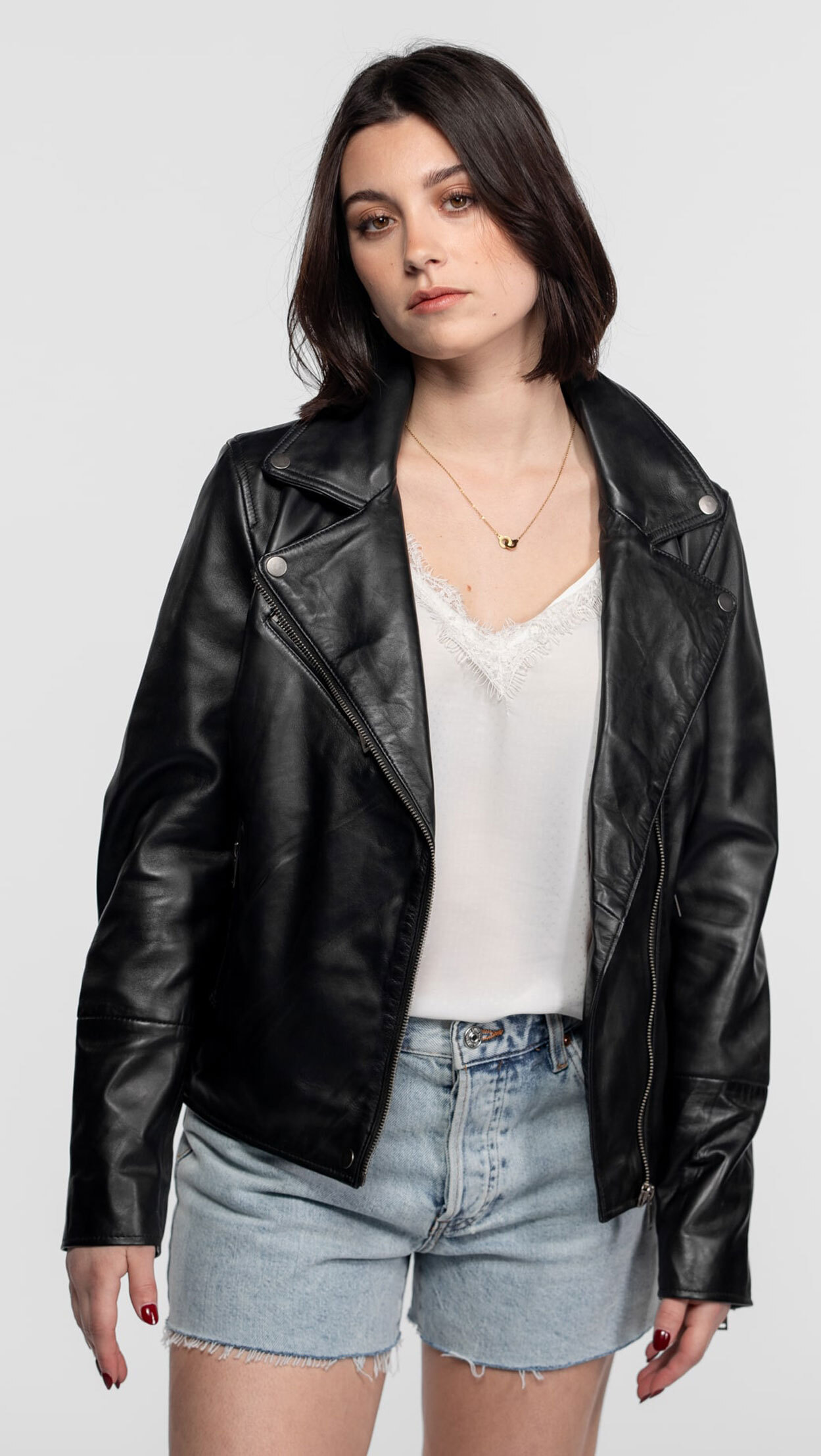 Vêtement en cuir Blousons cuir noir