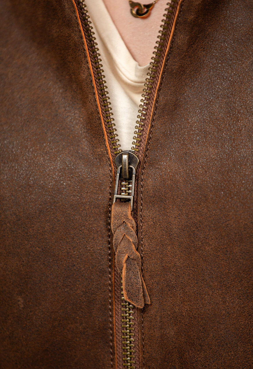 Vêtement en cuir Manteaux cuir cognac