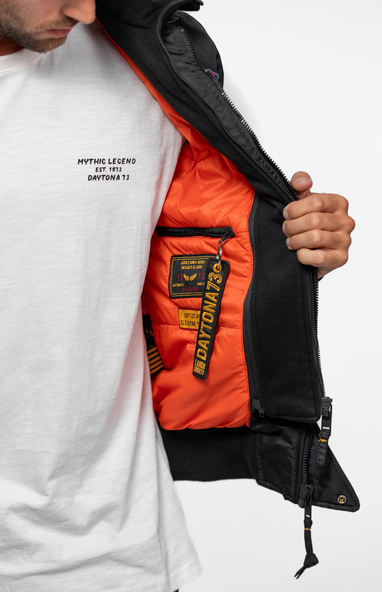 Vêtement en cuir Blousons textile noir