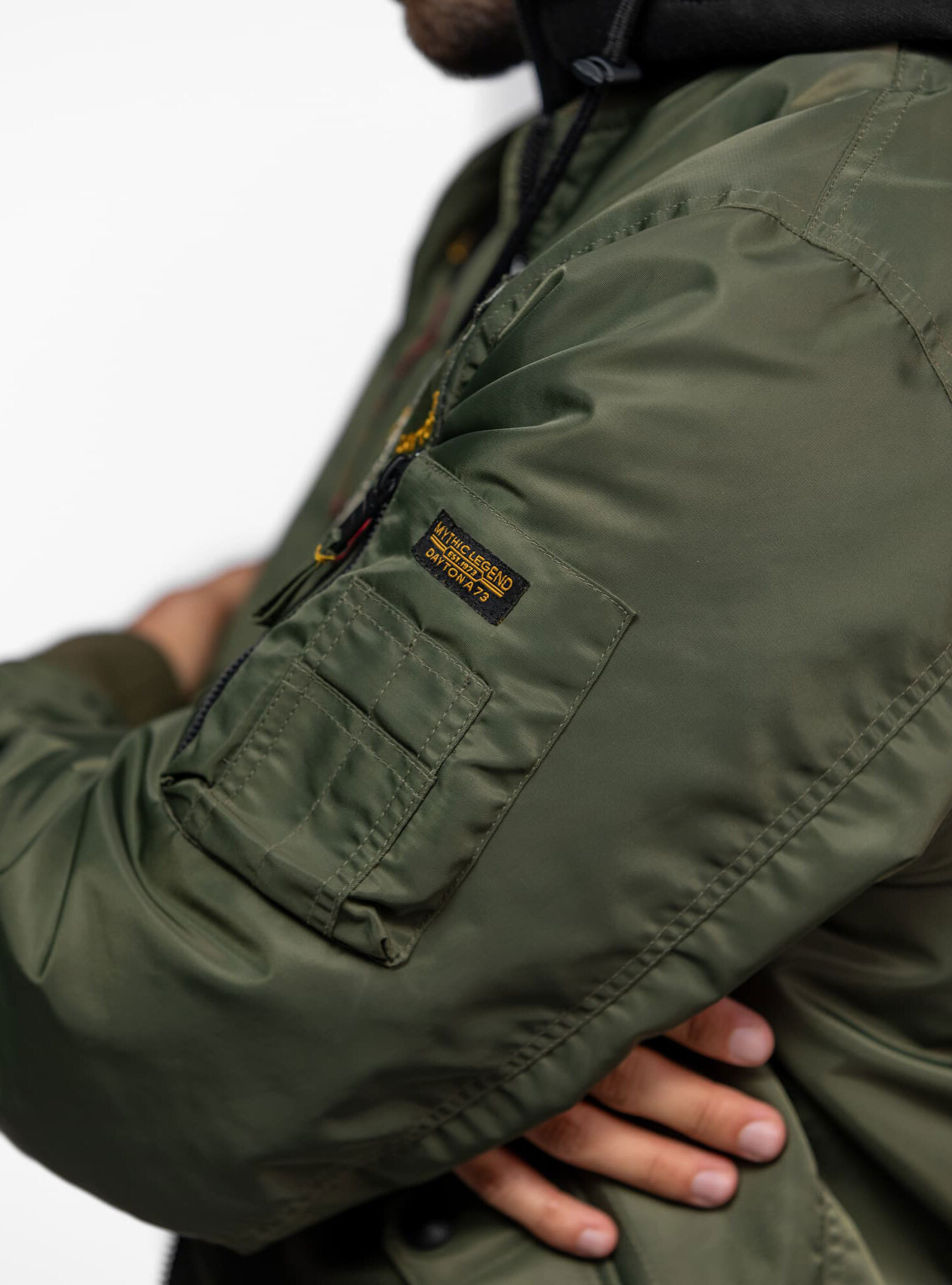 Vêtement en cuir Blousons textile kaki