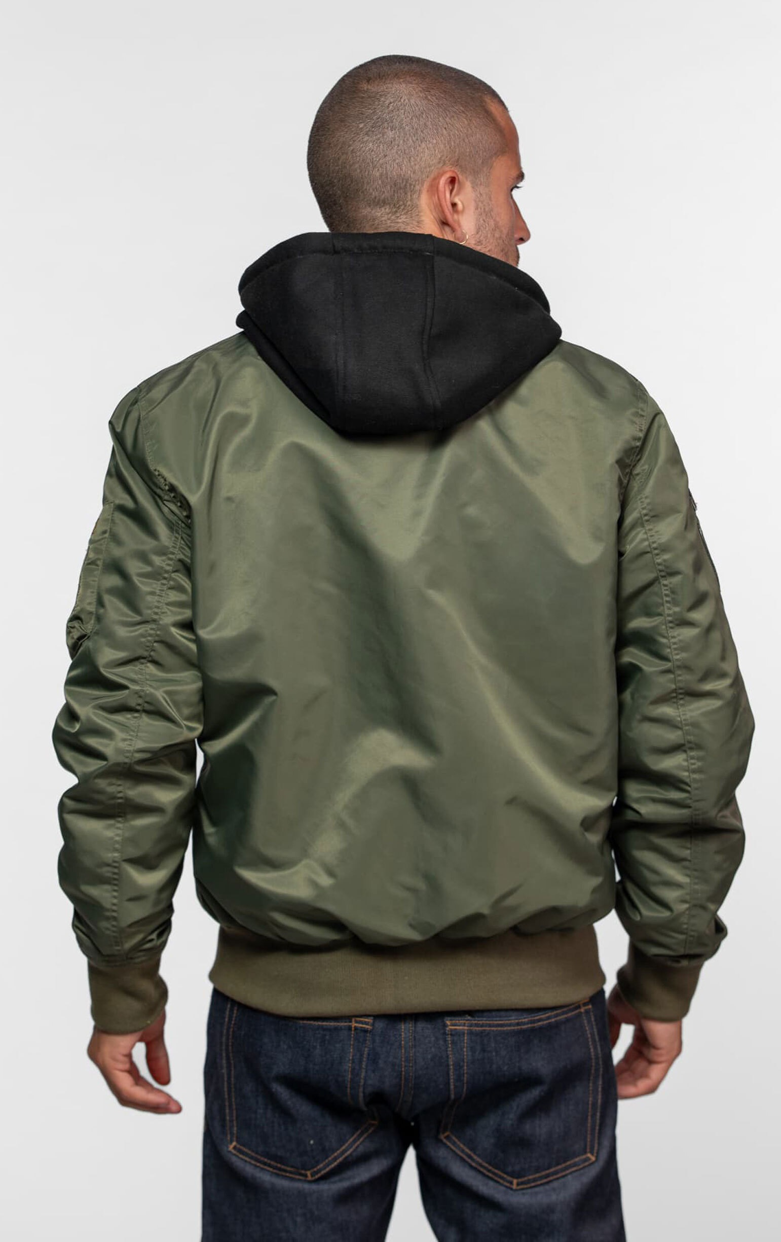 Vêtement en cuir Blousons textile kaki