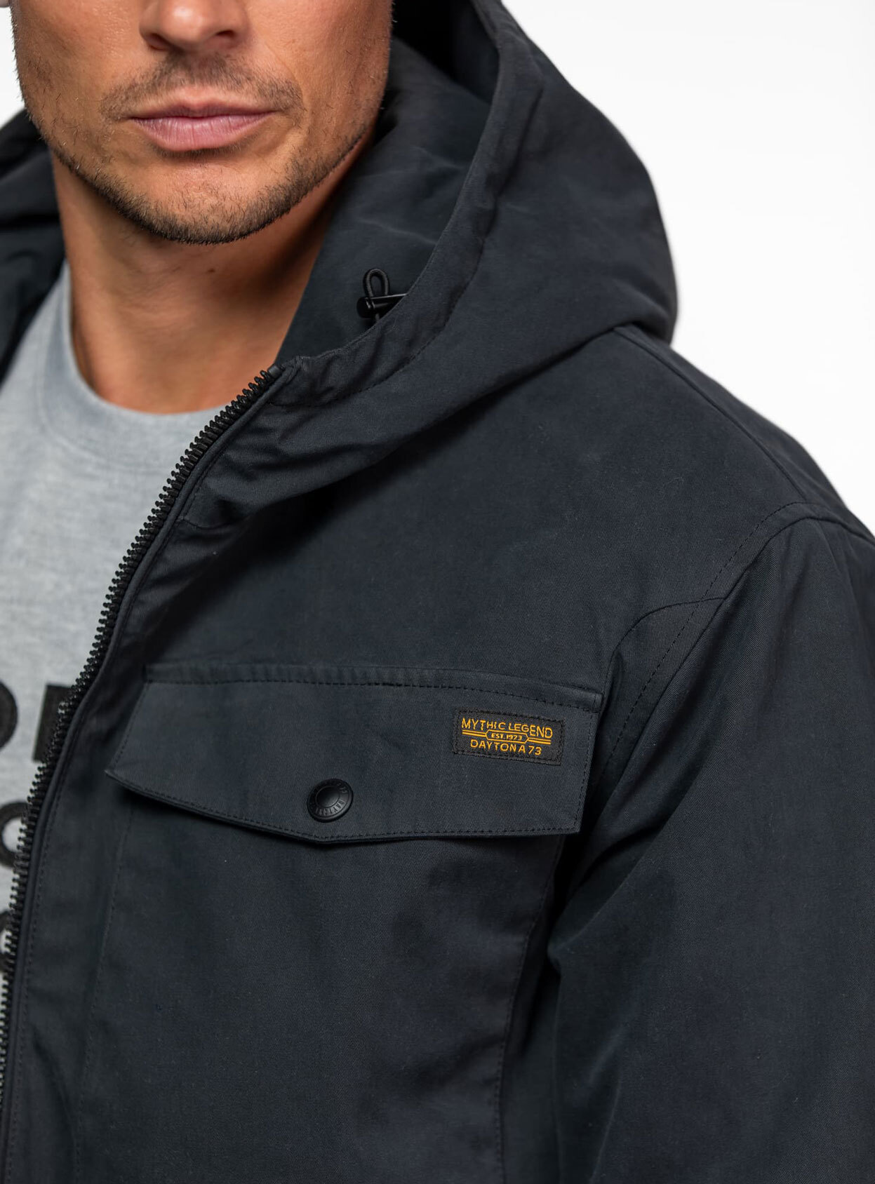 Vêtement en cuir Blousons textile noir