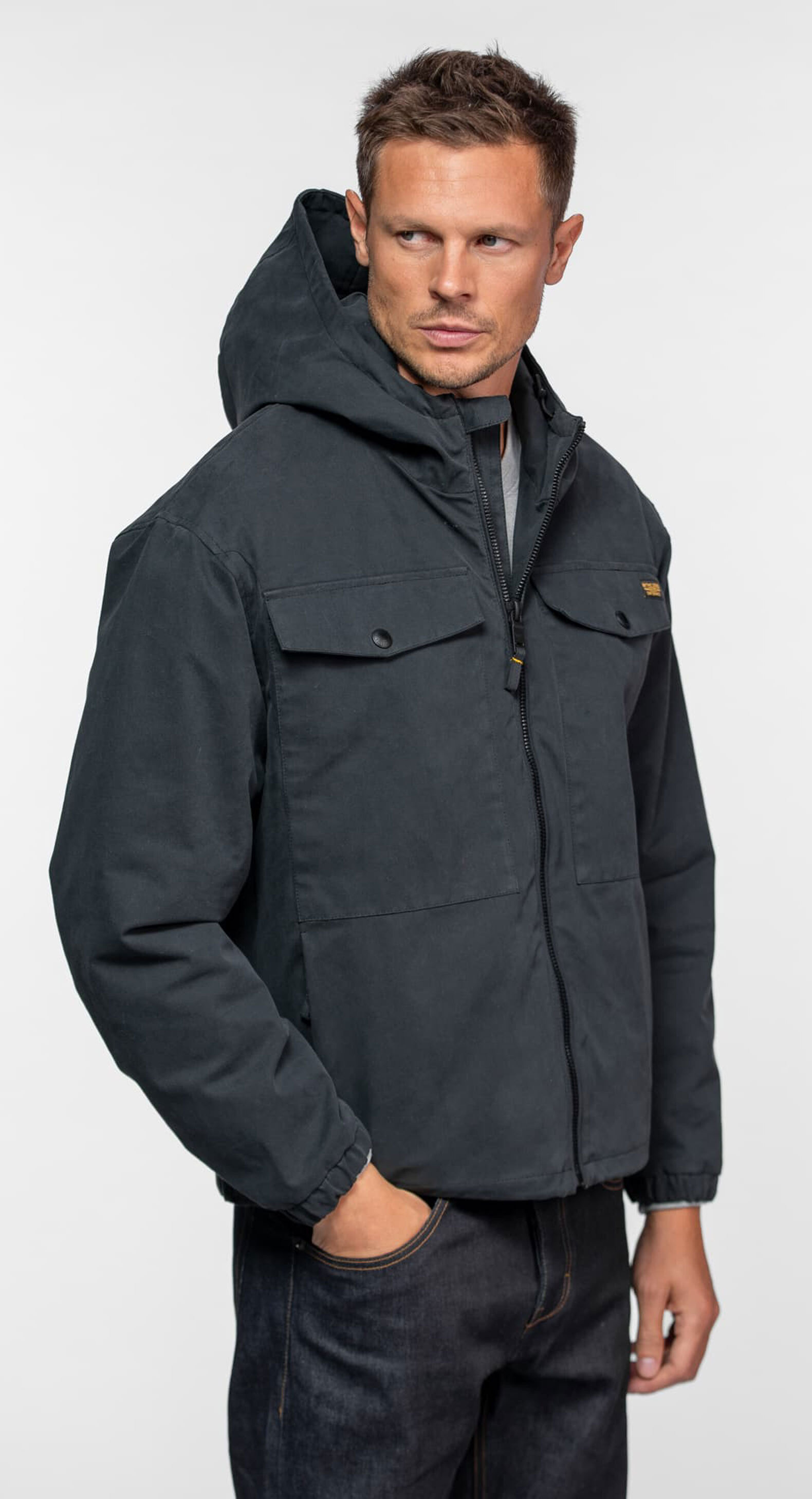 Vêtement en cuir Blousons textile noir