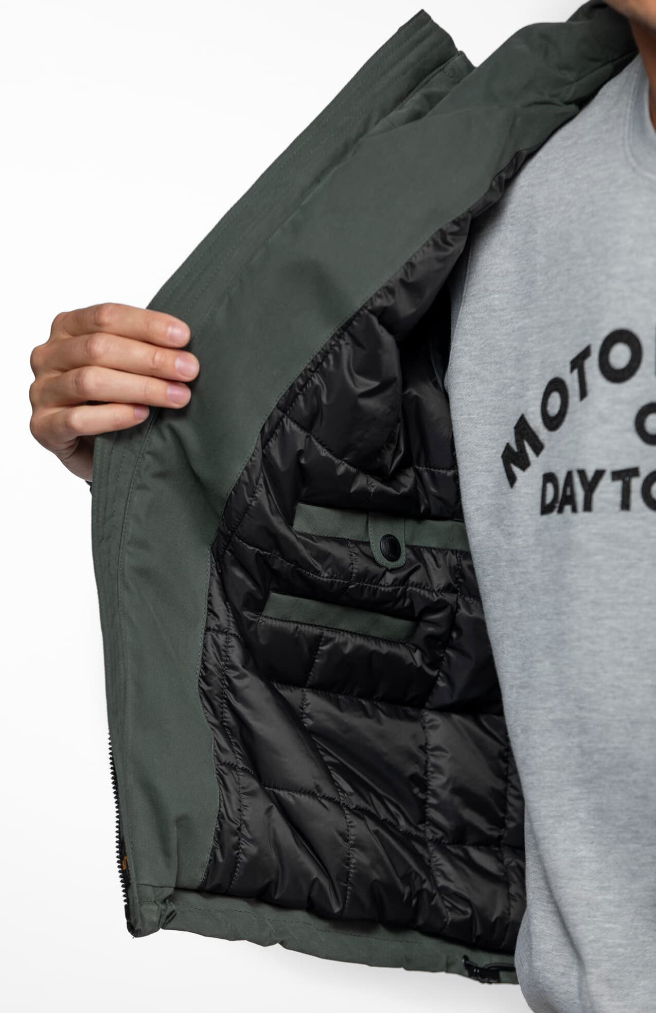 Vêtement en cuir Blousons textile kaki