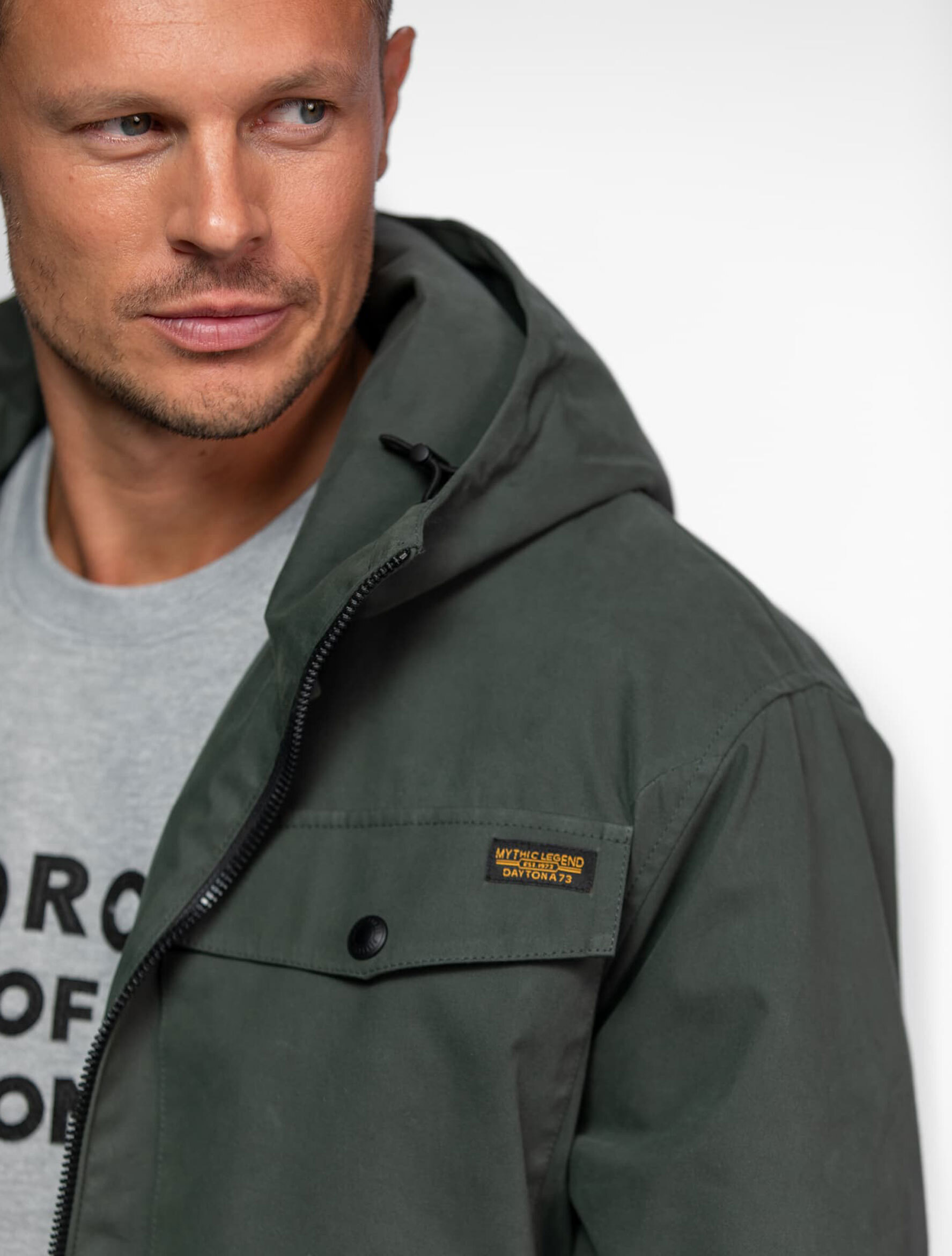 Vêtement en cuir Blousons textile kaki