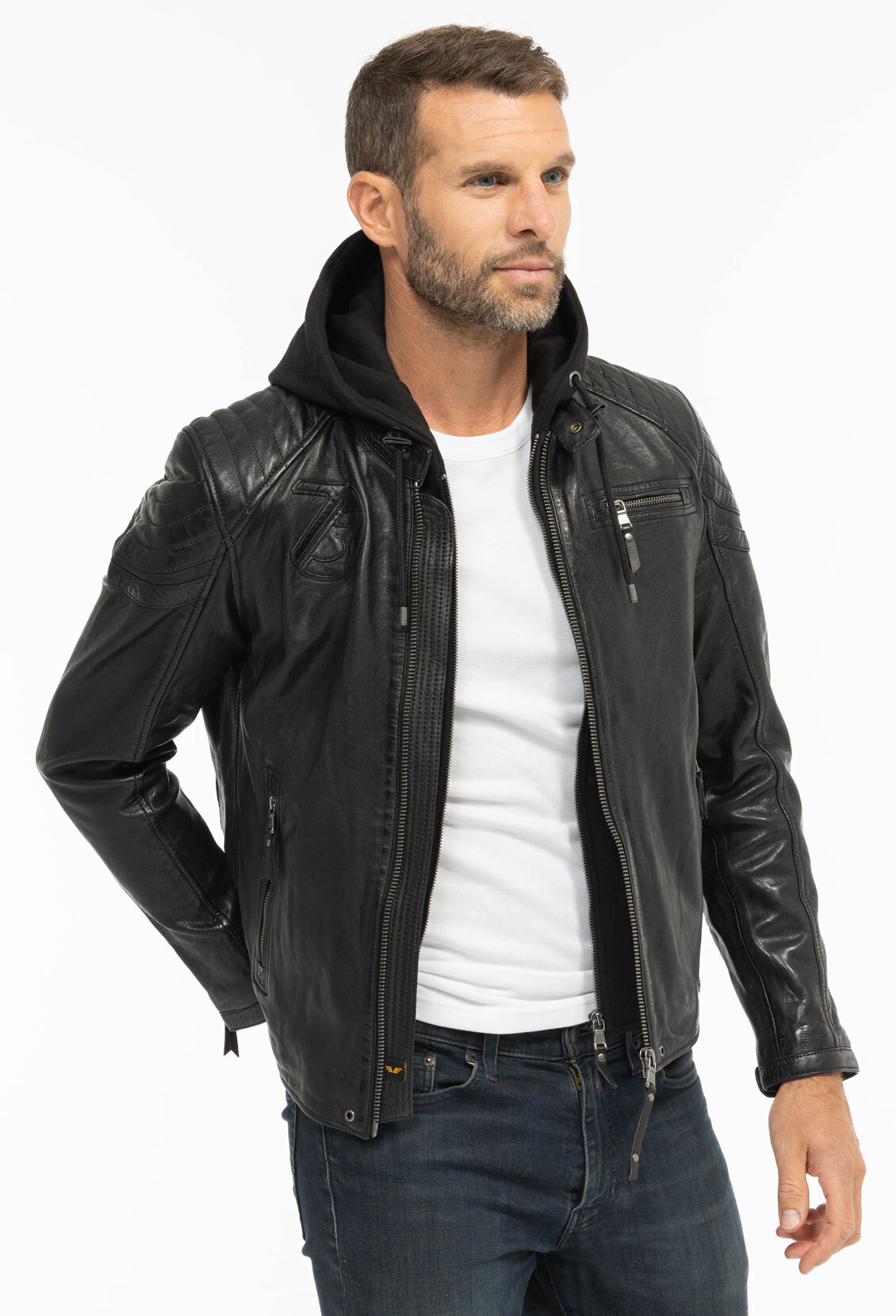 Vêtement en cuir Blousons cuir noir