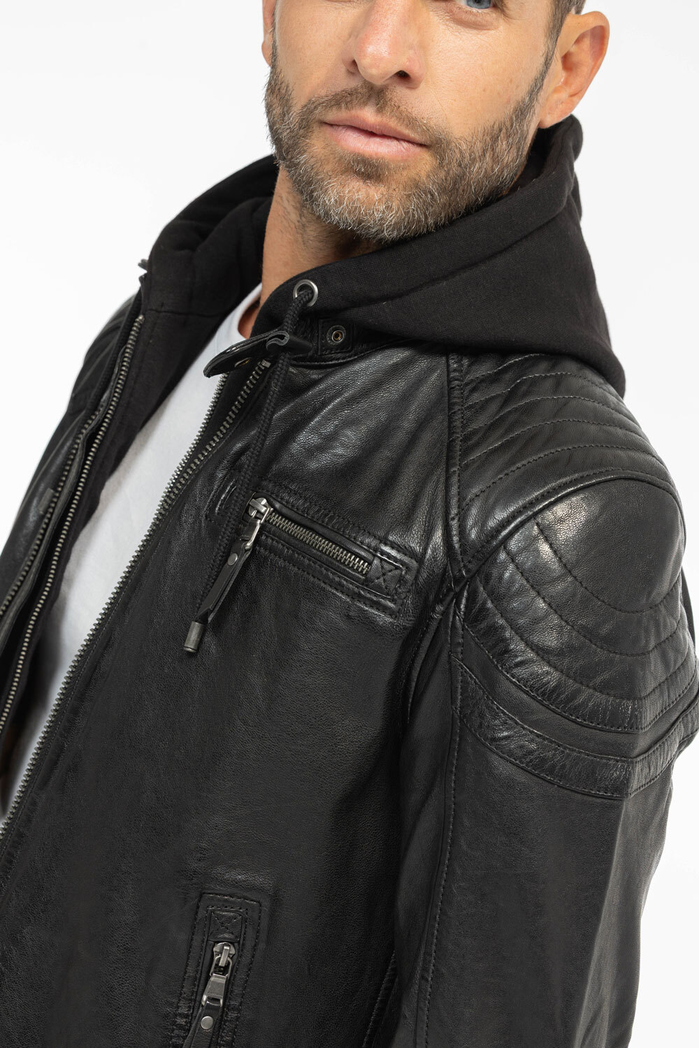 Vêtement en cuir Blousons cuir noir