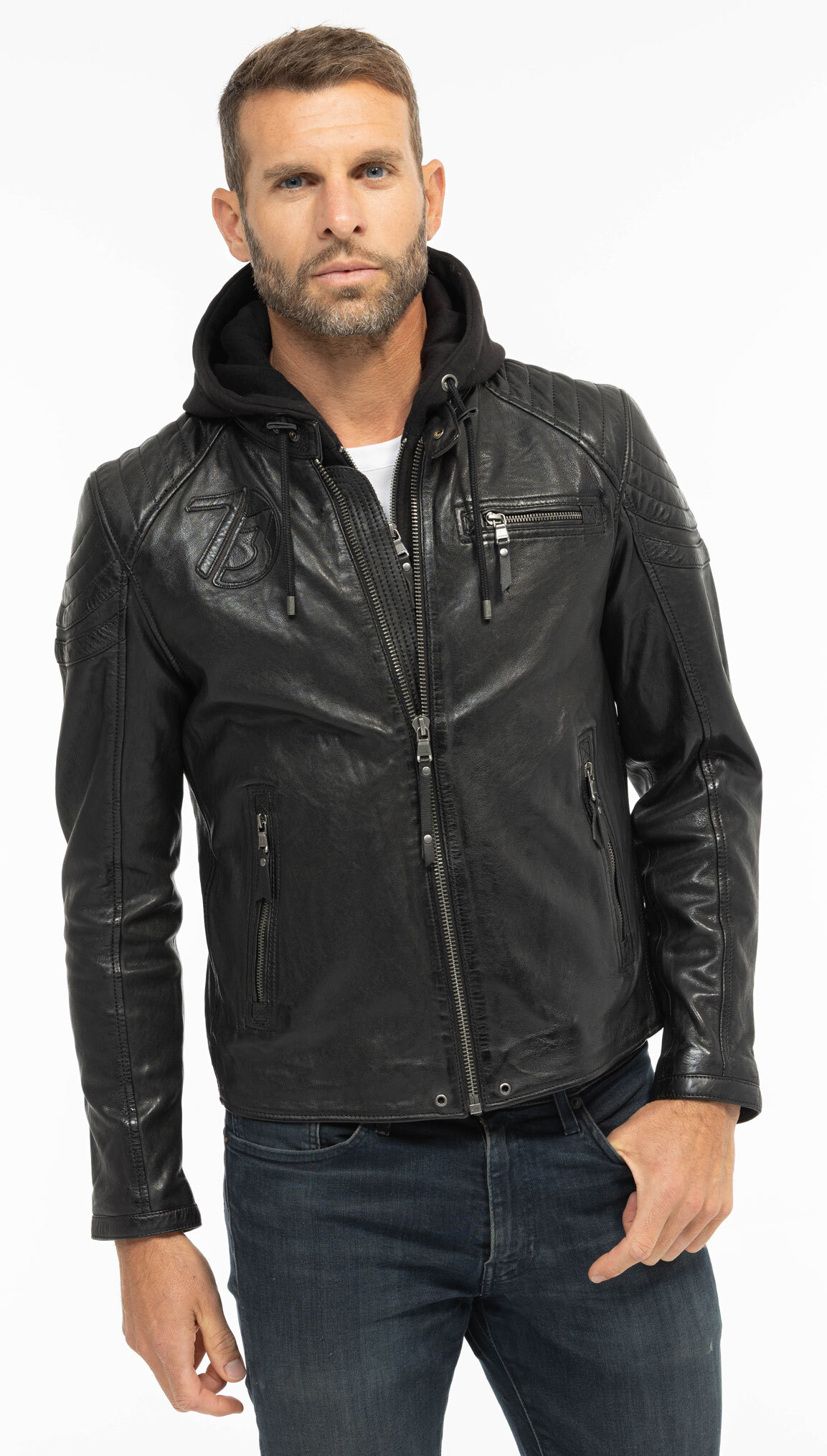 Vêtement en cuir Blousons cuir noir