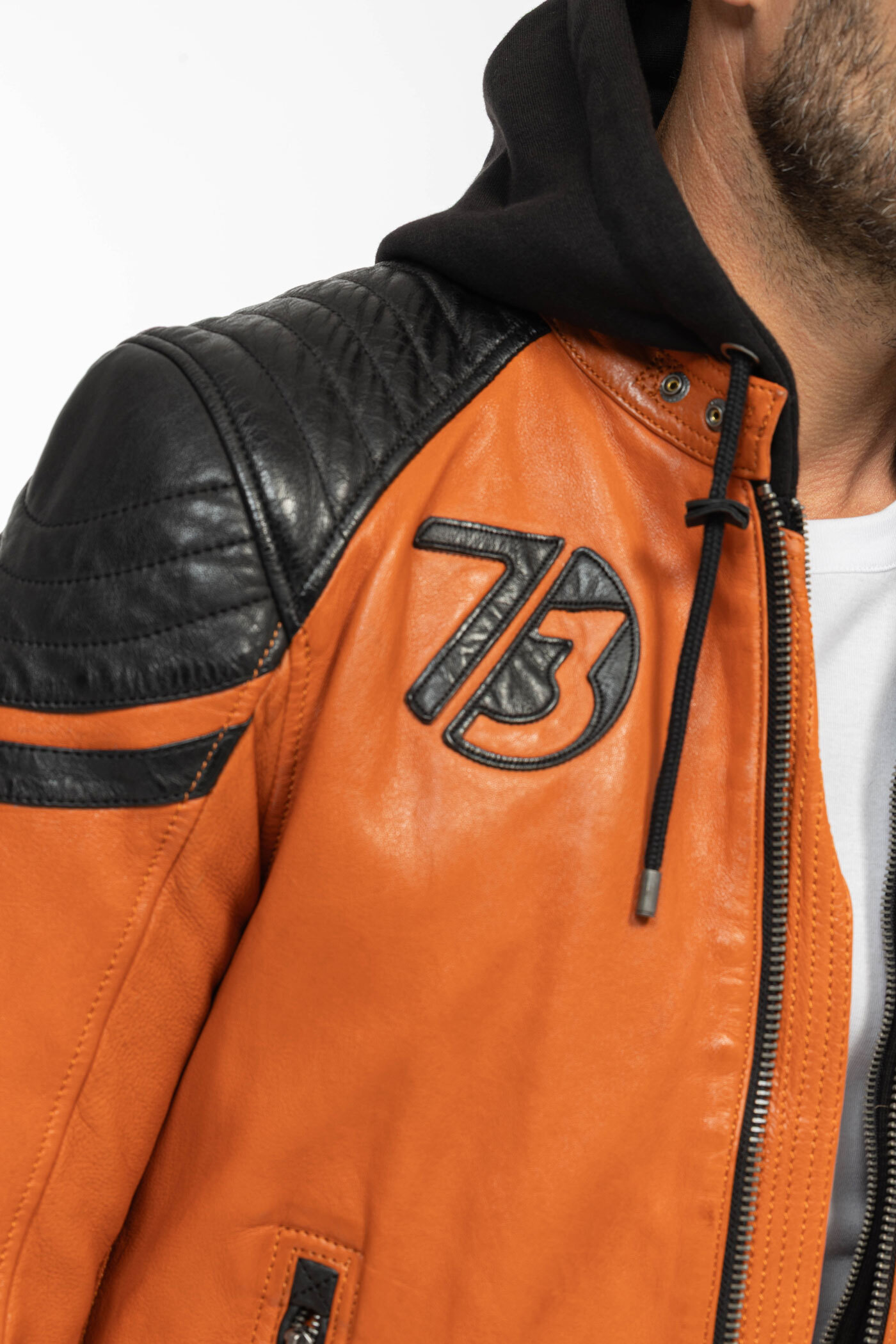 Vêtement en cuir Blousons cuir cognac